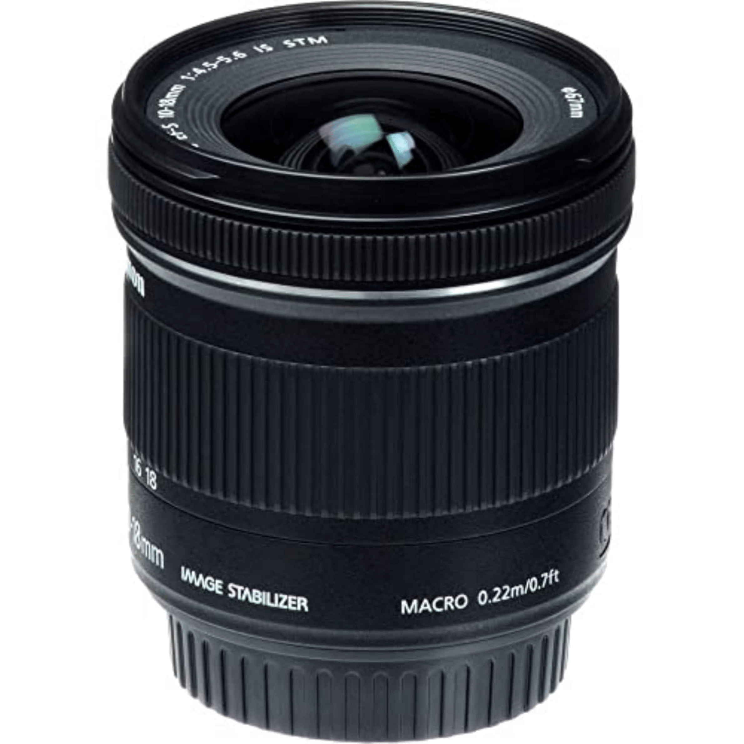 Canon EF-S 10-18mm f/4.5-5.6 is STM Lens - Refurbished Good - Black - Refurbished_Black_Bottom_115160