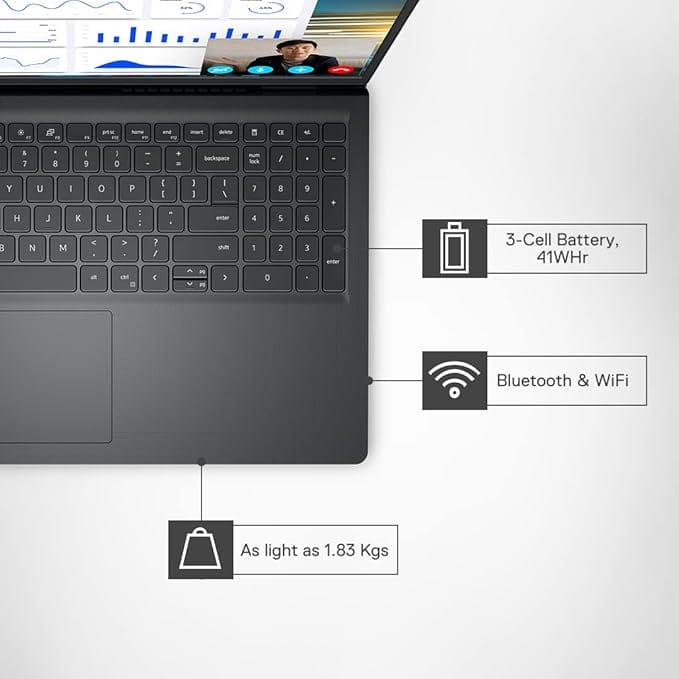 Dell Vostro 3000 Series 3525 (AMD Ryzen5 5000U Series 15.6 Inch)- Refurbished_Black_Top_86902