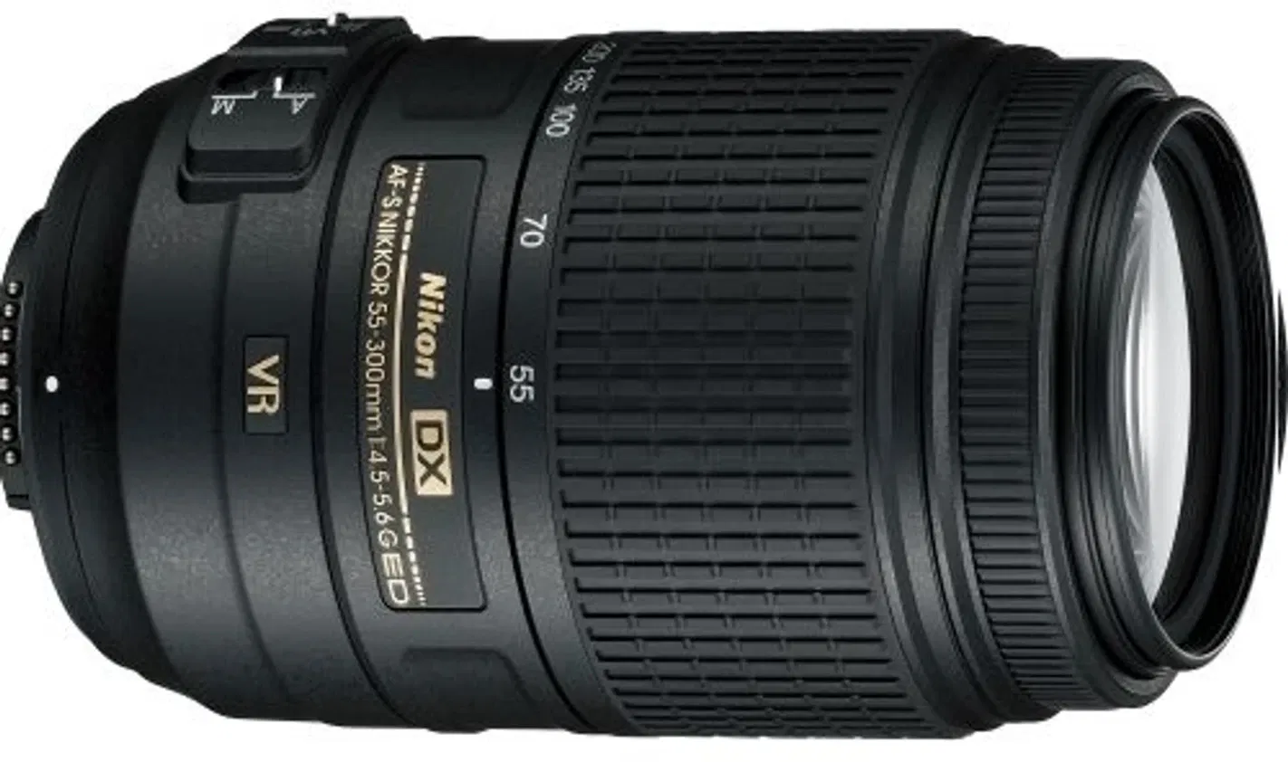 NIKON AF-S DX NIKKOR 55-300 mm f/4.5-5.6G ED VR Telephoto Zoom Lens - Refurbished Good - Black - Refurbished_Black_Right Side_89076