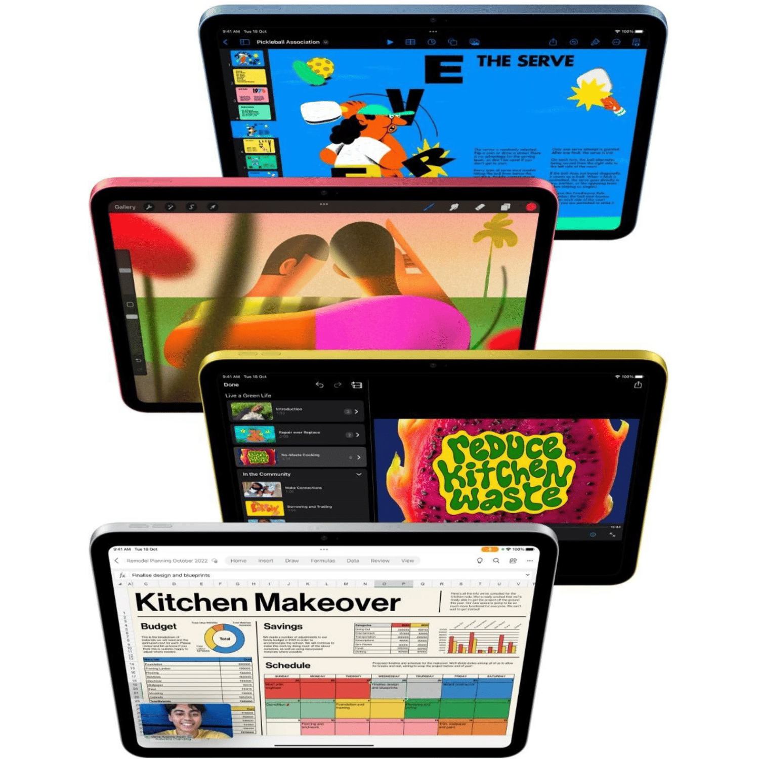 Apple Ipad 2022 10th Generation (10.9 inch, Wifi Only)- Refurbished_Yellow_Left Side_123408