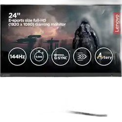 Lenovo G Series G24 20 23.8 Inch IPS 165 Hz FHD Gaming Monitor  - Unboxed_Black_Front_88493