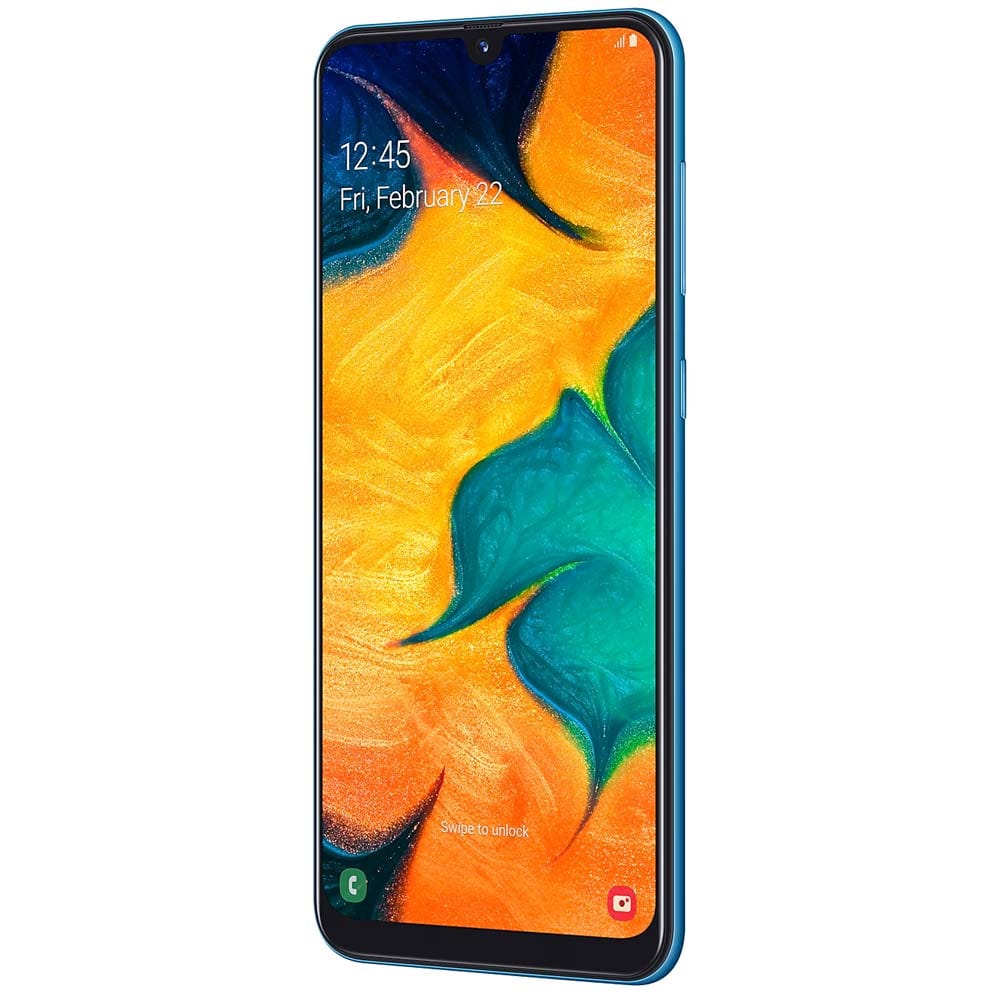 Samsung Galaxy A30 - Refurbished_Blue_Right Side_60440