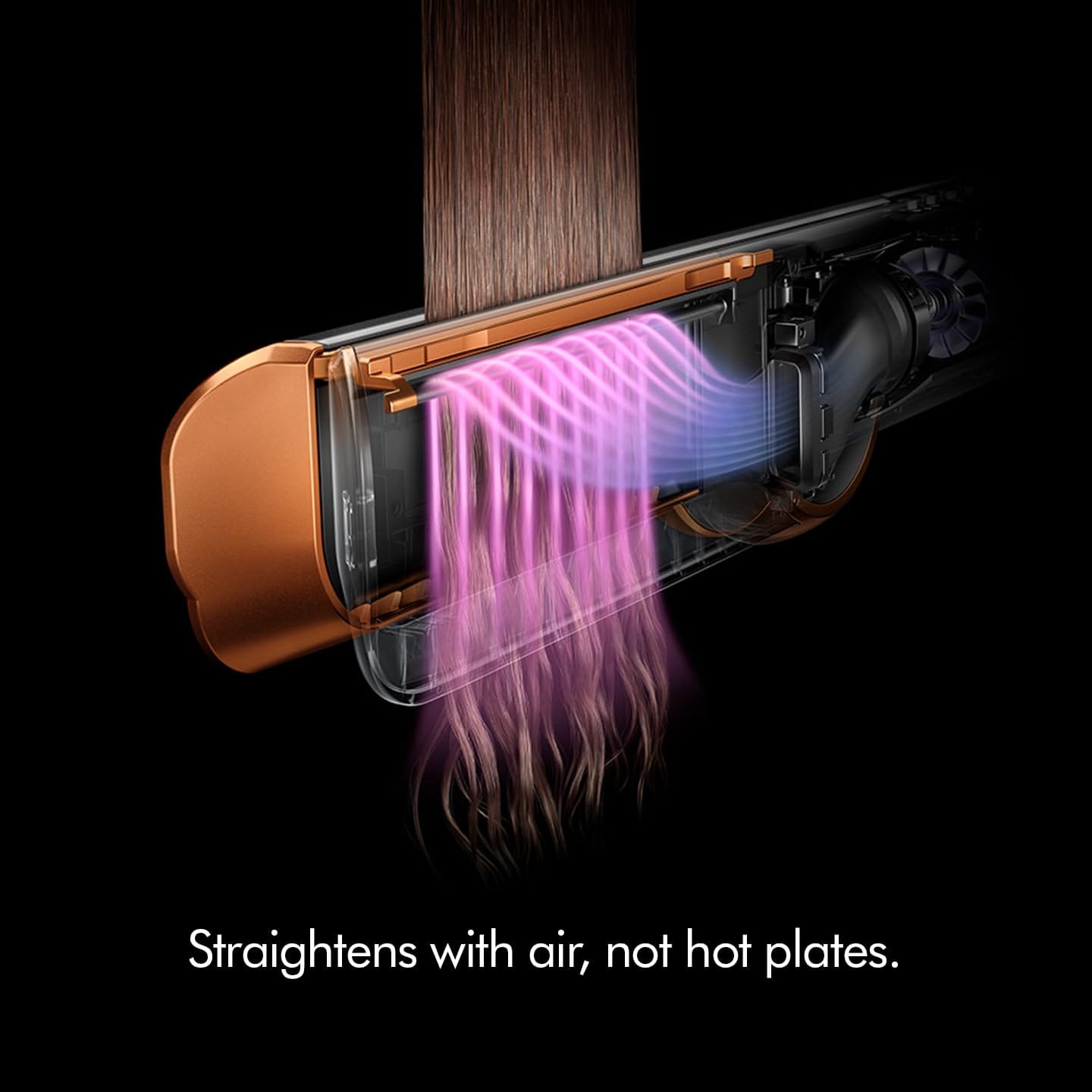 Dyson Airstrait Hair Straightener  - Unboxed_Bright Nickel/Rich Copper_Left Side_86778