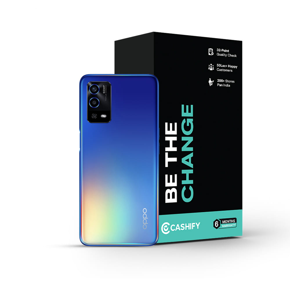 OPPO A55 - Refurbished_Blue_Phone With Box_55925