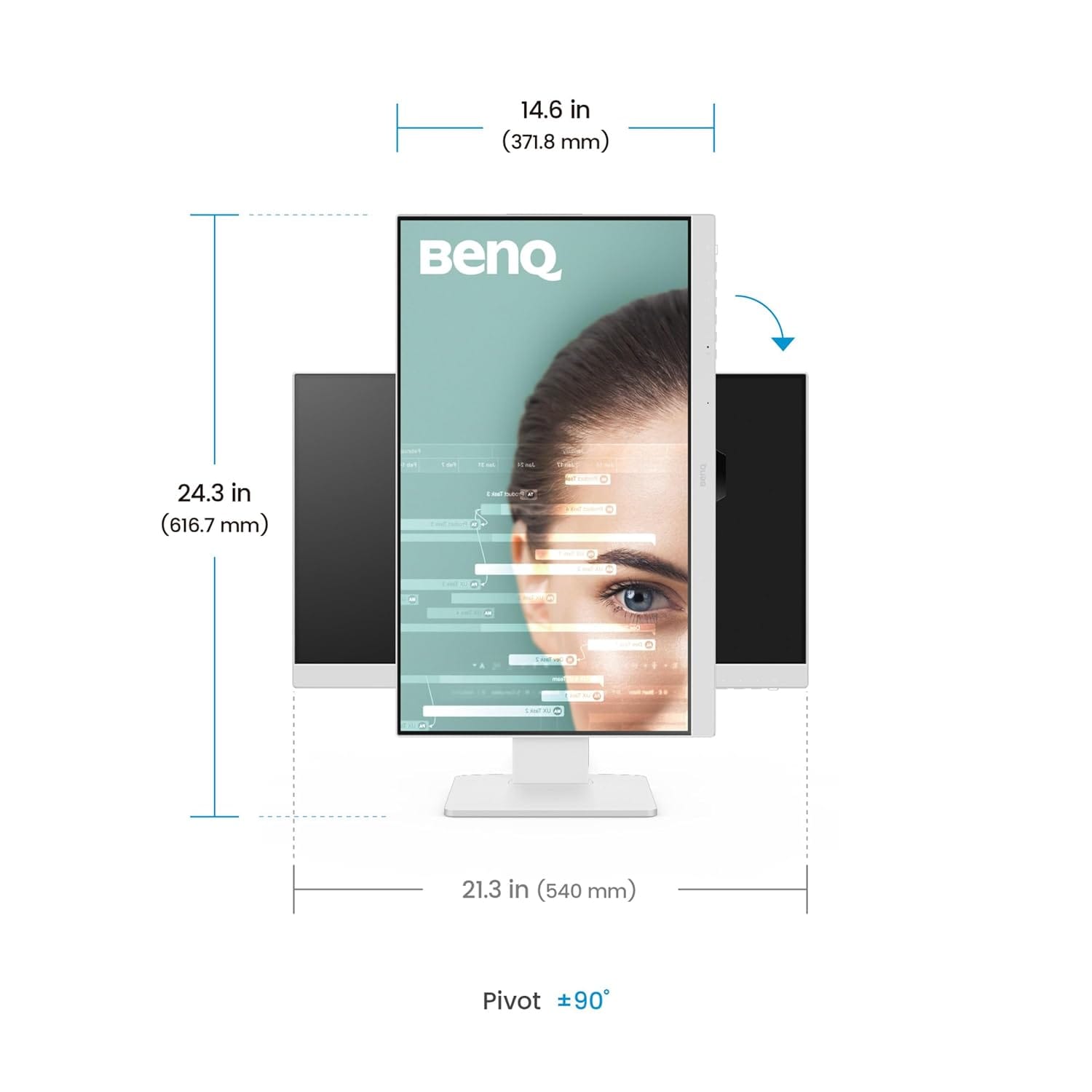 BenQ GW2486TC 24 Inch IPS 100Hz Full HD Coding Monitor  - Unboxed_White_Top_88730