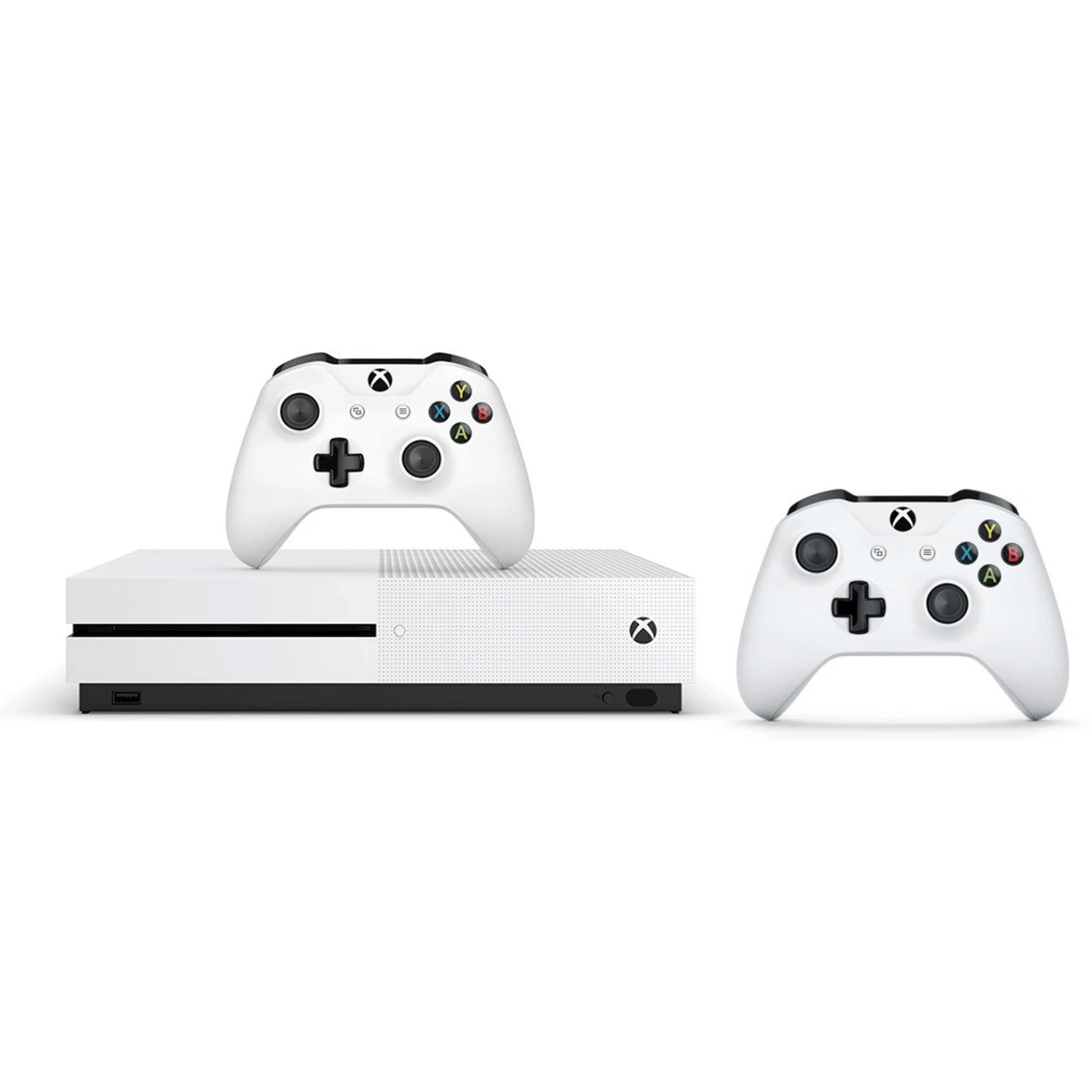 Microsoft XBOX One S Gaming Console - 1 TB - Refurbished Good - White - Disc Edition)- Refurbished_White_Left Side_114923