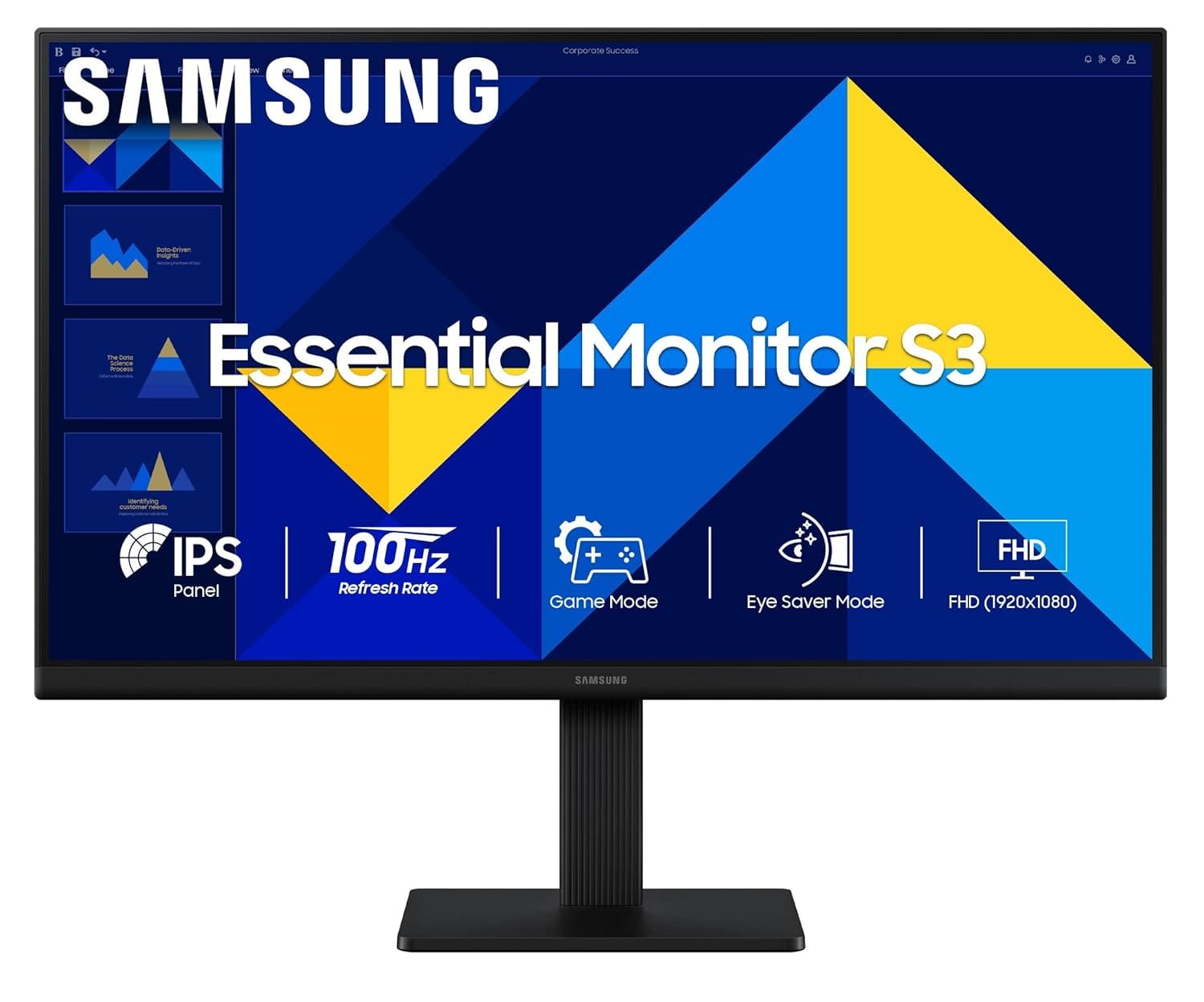 Samsung LS27D300GAWXXL S3 27 Inch IPS 100 Hz FHD Monitor  - Unboxed_Black_Front_89705