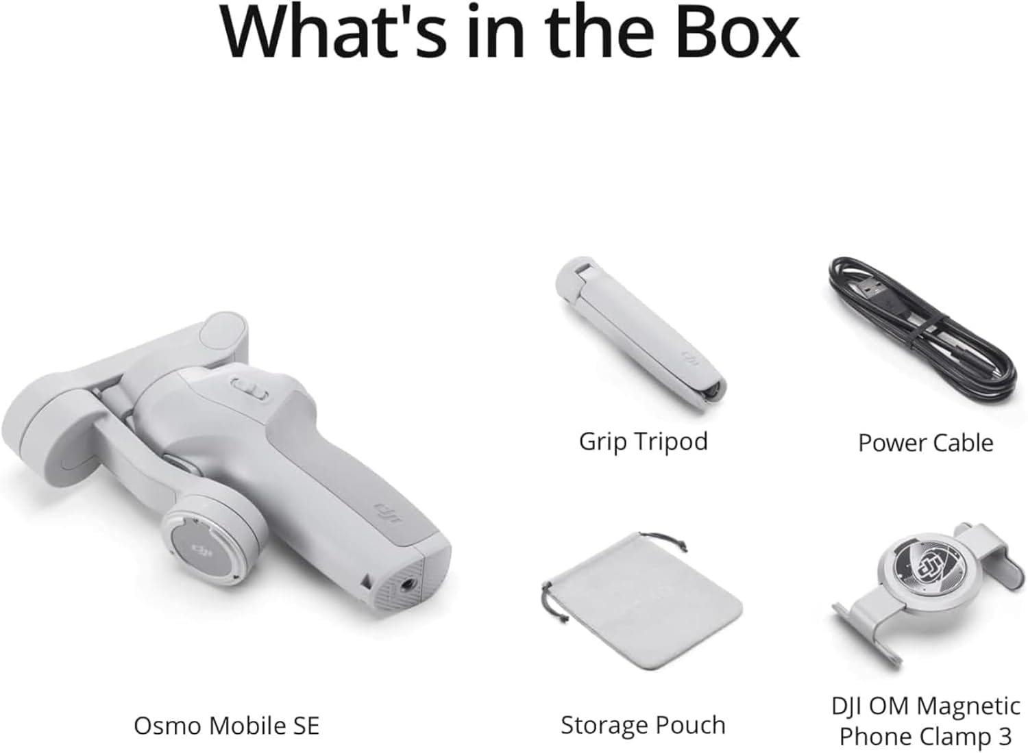 DJI OSMO Mobile SE Intelligent Gimbal - Unboxed_Light Grey_Left Side_86767