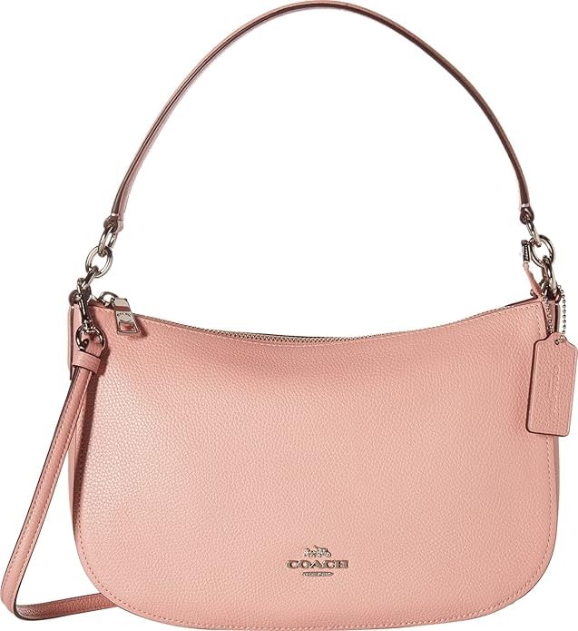 Coach Women's Pebble Chelsea Crossbody Luxury Bag - Pre-Loved - Peony - Refurbished