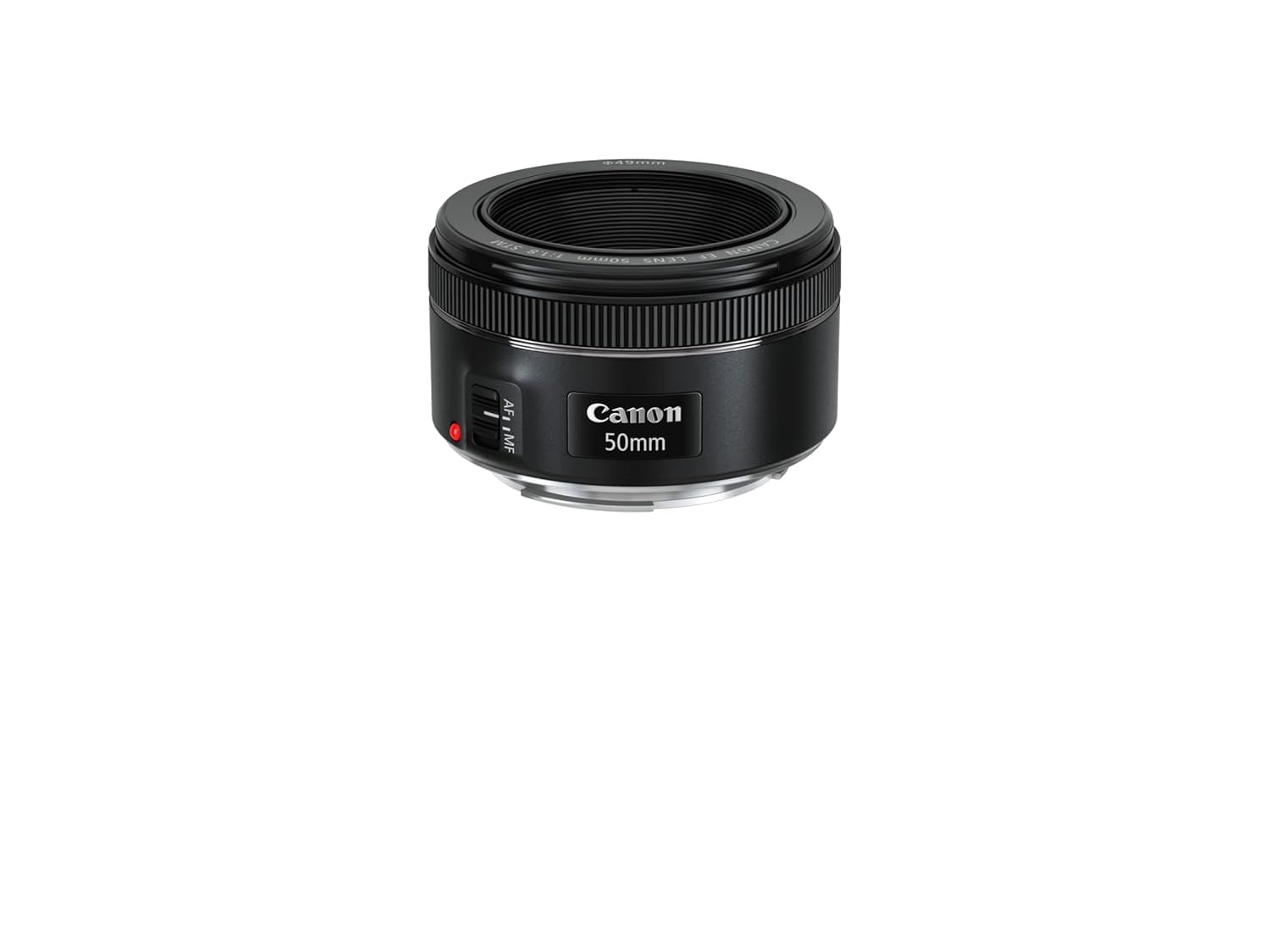 Canon 50mm F/1.8 STM Standard Prime Lens - Refurbished Good - Black - Refurbished_Black_Top_70450
