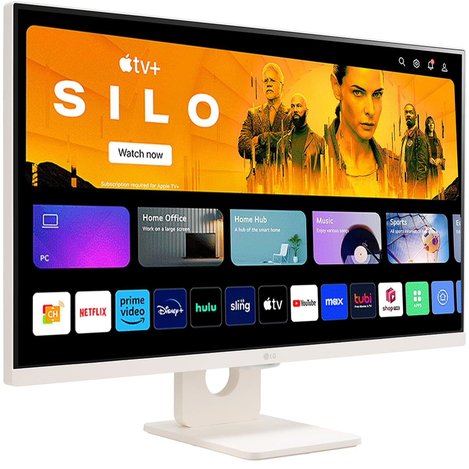 LG MyView 27SR50F 27 Inch 60 Hz Smart Full HD IPS Monitor - Unboxed_White_Left Side_64891