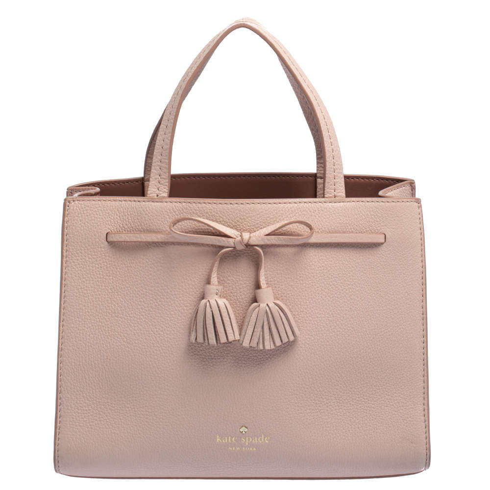Kate Spade Women's Pink Leather Hayes Street Sam Tote Luxury Bag - Pre-Loved - Pink - Refurbished
