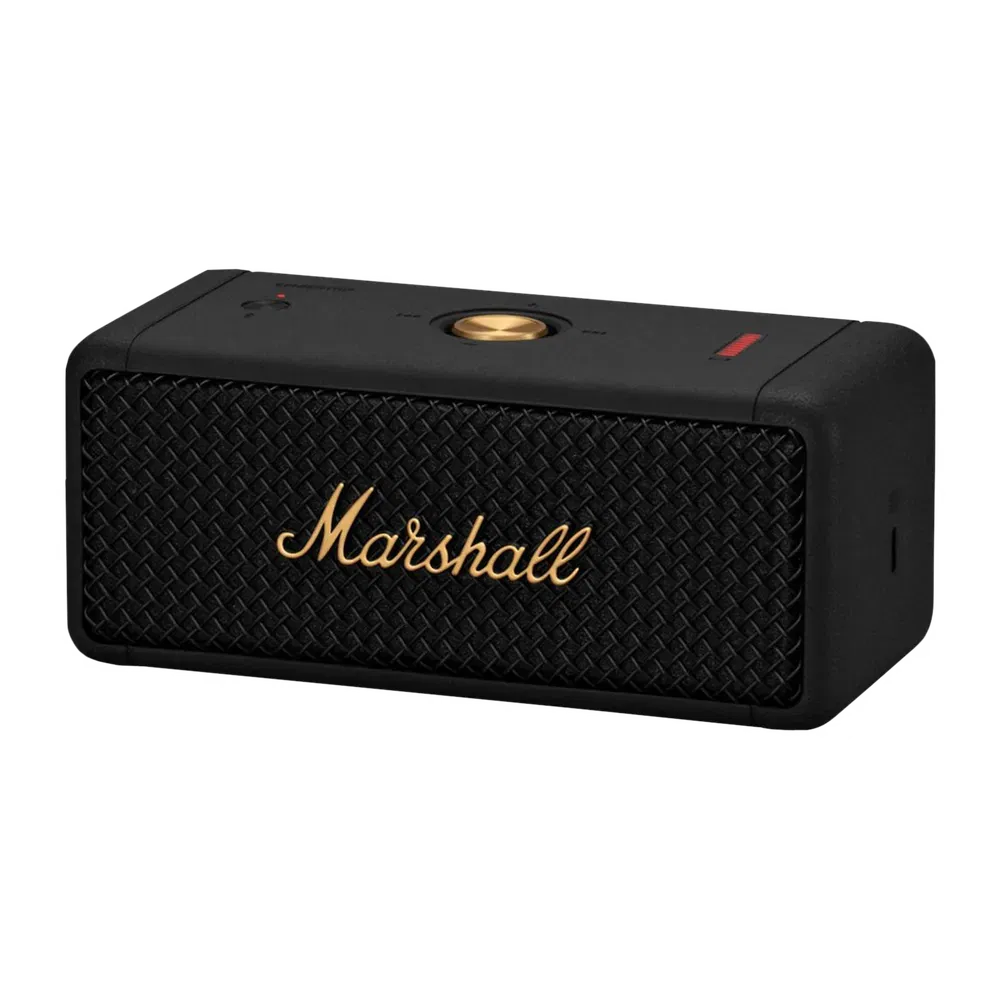Marshall Emberton Bluetooth Speaker - Unboxed_Black Brass _Left Side_60972