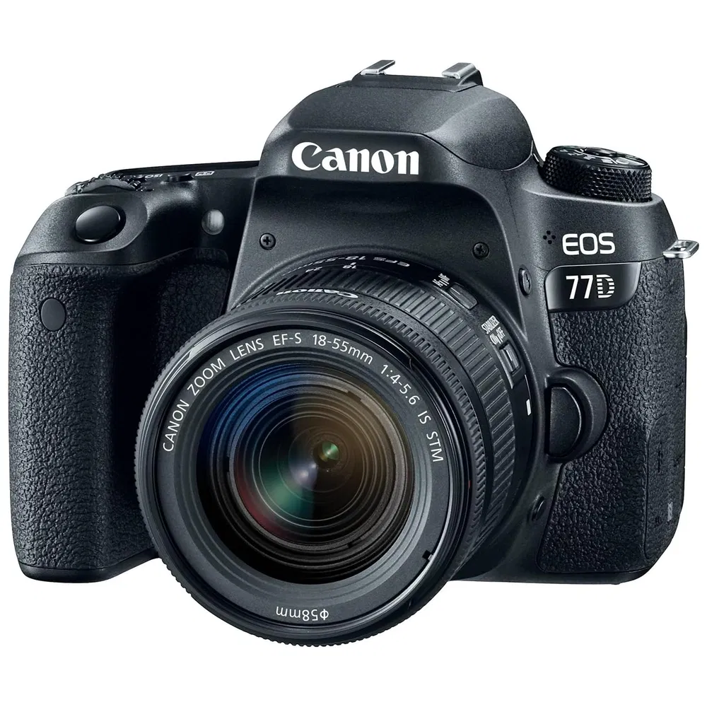 Canon EOS 77D 24.2MP DSLR Camera - Refurbished_Black_Left Side_124768