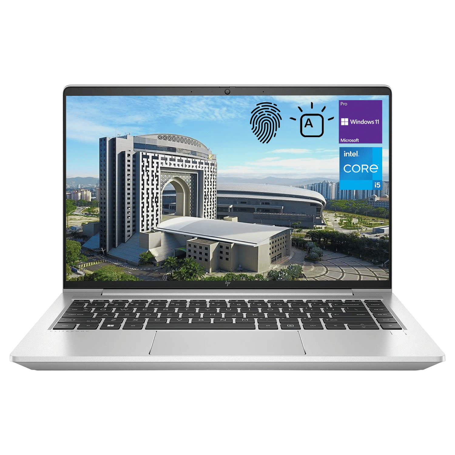 HP/Compaq Elitebook Series 640 G9 Touch Screen (Intel Core i5 12th Gen 14 Inch)- Refurbished_Silver_Front_90328