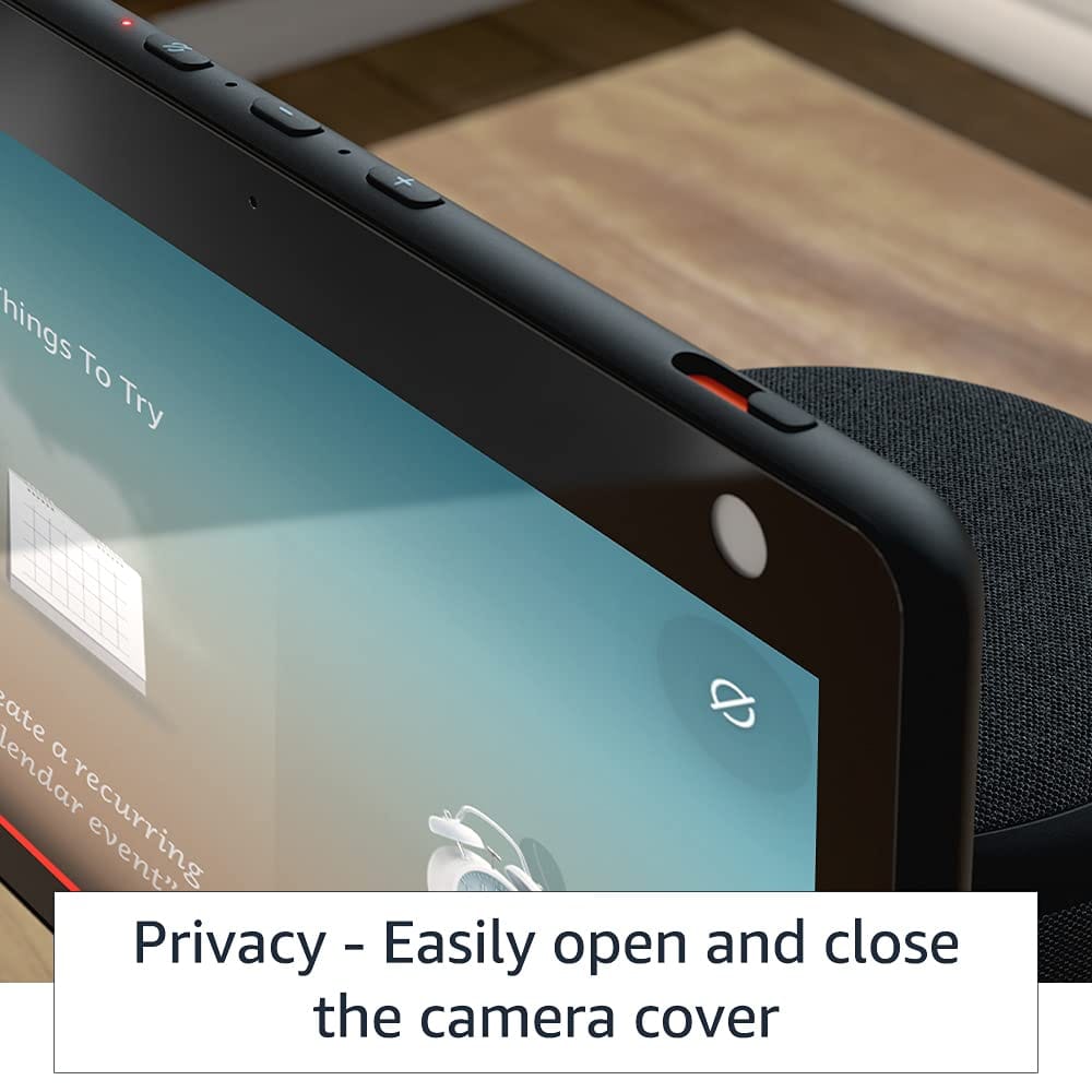 Amazon Echo Show 10 (1st Gen) with 10.1" HD smart display and Alexa - Refurbished Superb - Black_Black_Top_86708