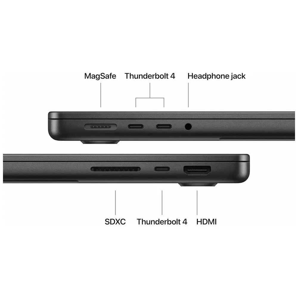 Apple MacBook Pro 2025 A3434 (Apple M5 14 Inch)- Refurbished_Space Black_Right Side_124928
