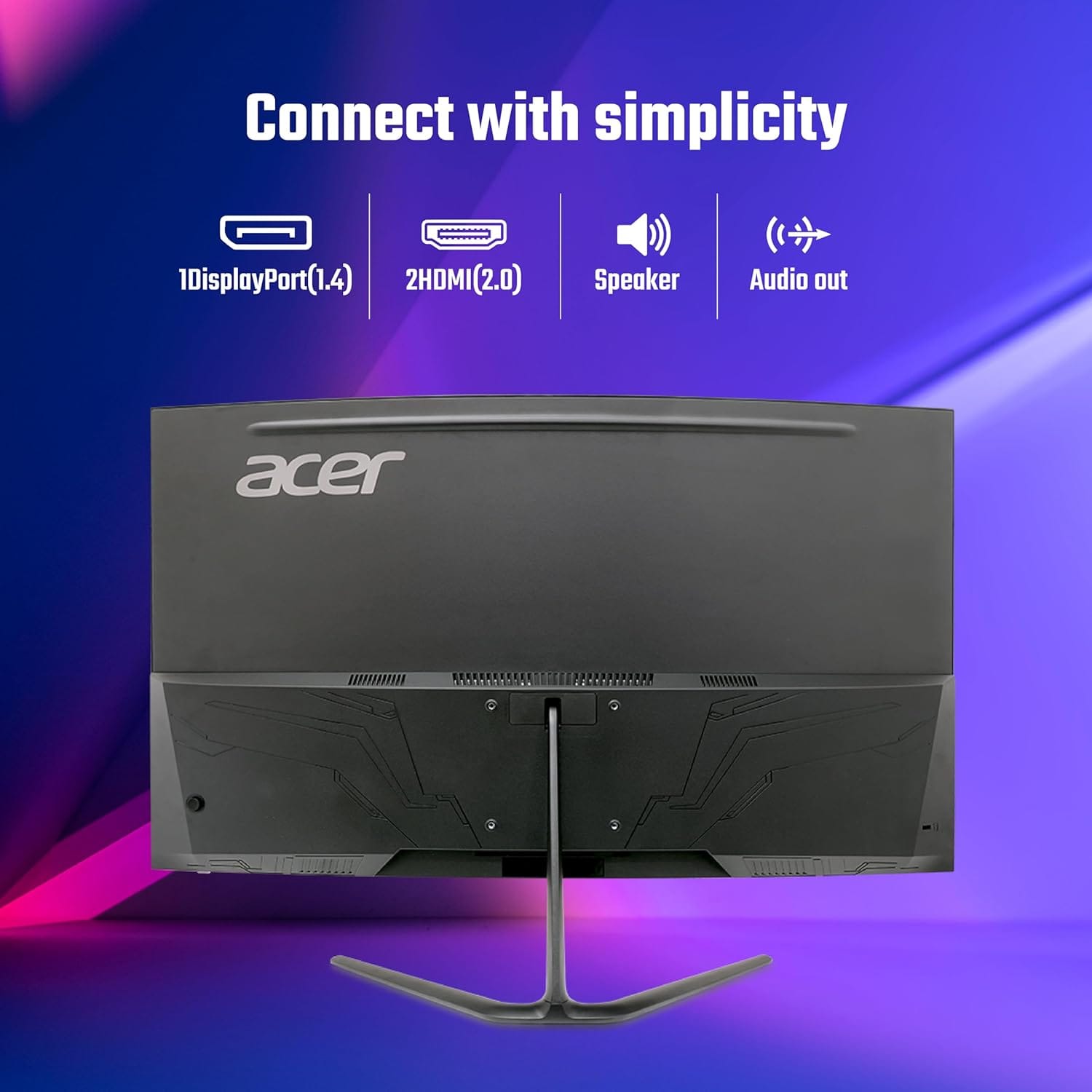 Acer ED320Q X2 31.5 Inch VA 240 Hz FHD LCD Monitor  - Unboxed_Black_Back_89698