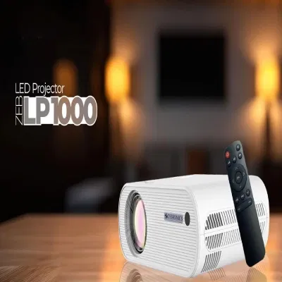 Zebronics LP1000 3300 lm LED Projector - Unboxed_White_Front_124774