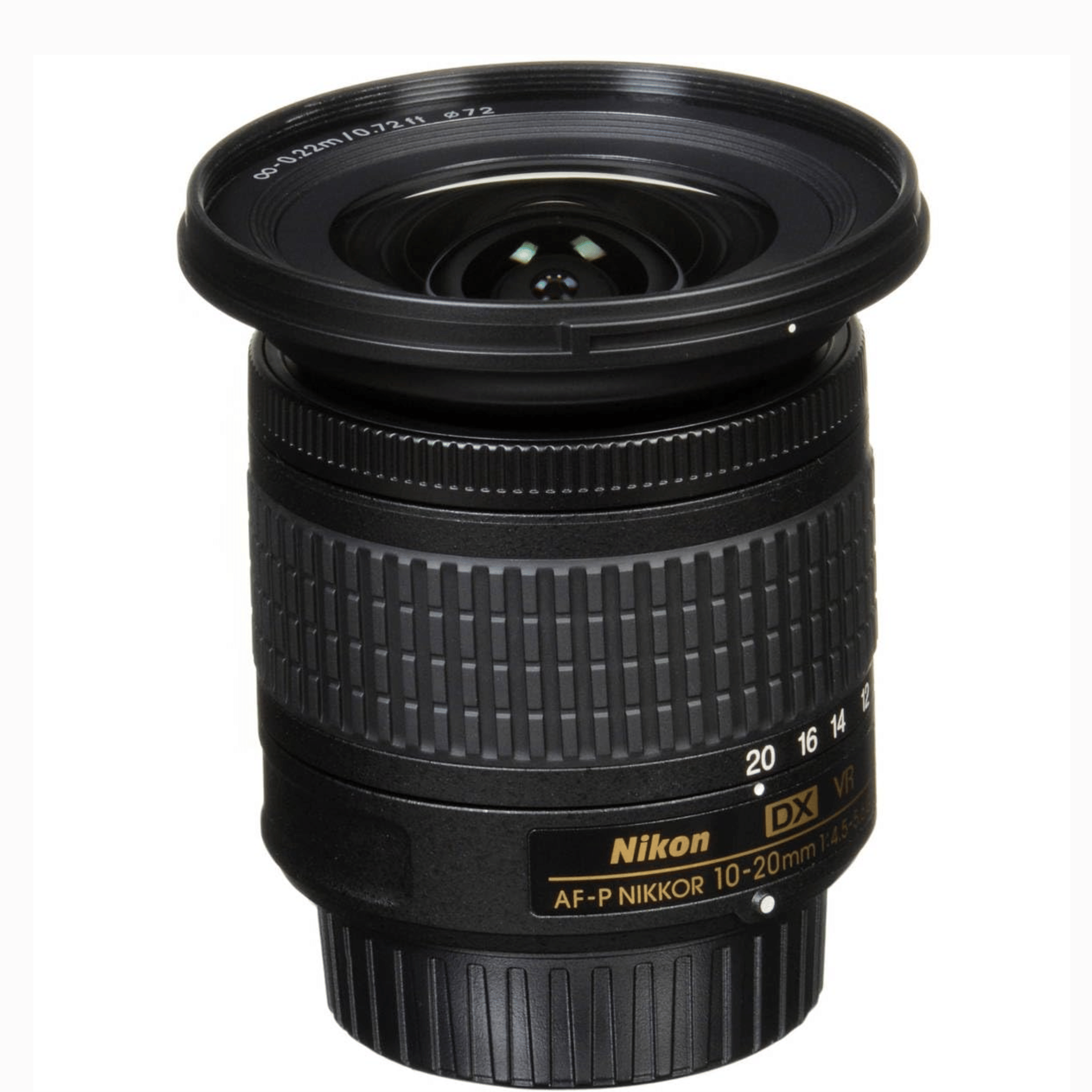 NIKON AF–P DX NIKKOR 10–20MM F/4.5–5.6G VR Wide–angle Zoom Lens - Refurbished_Black_Top_123280