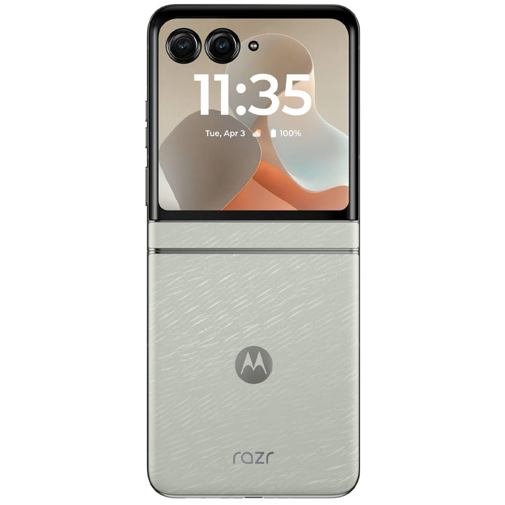Motorola Moto Razr 60 - Refurbished_Pantone Lightest Sky_Back_64150