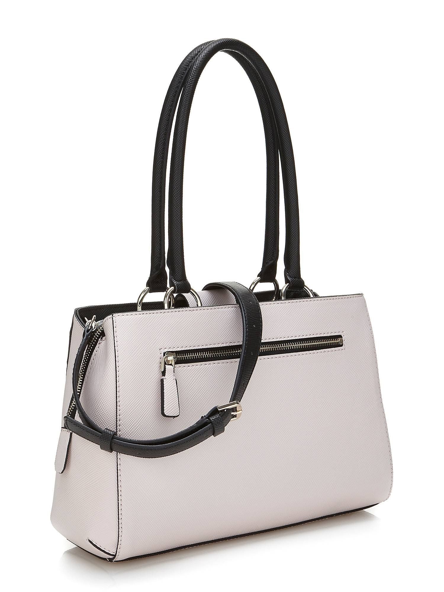 Guess Women's Augustina Lock Medium Faux Leather Satchel Luxury Bag - Pre-Loved - Multicolored - Refurbished_Multicolored_Back_64118