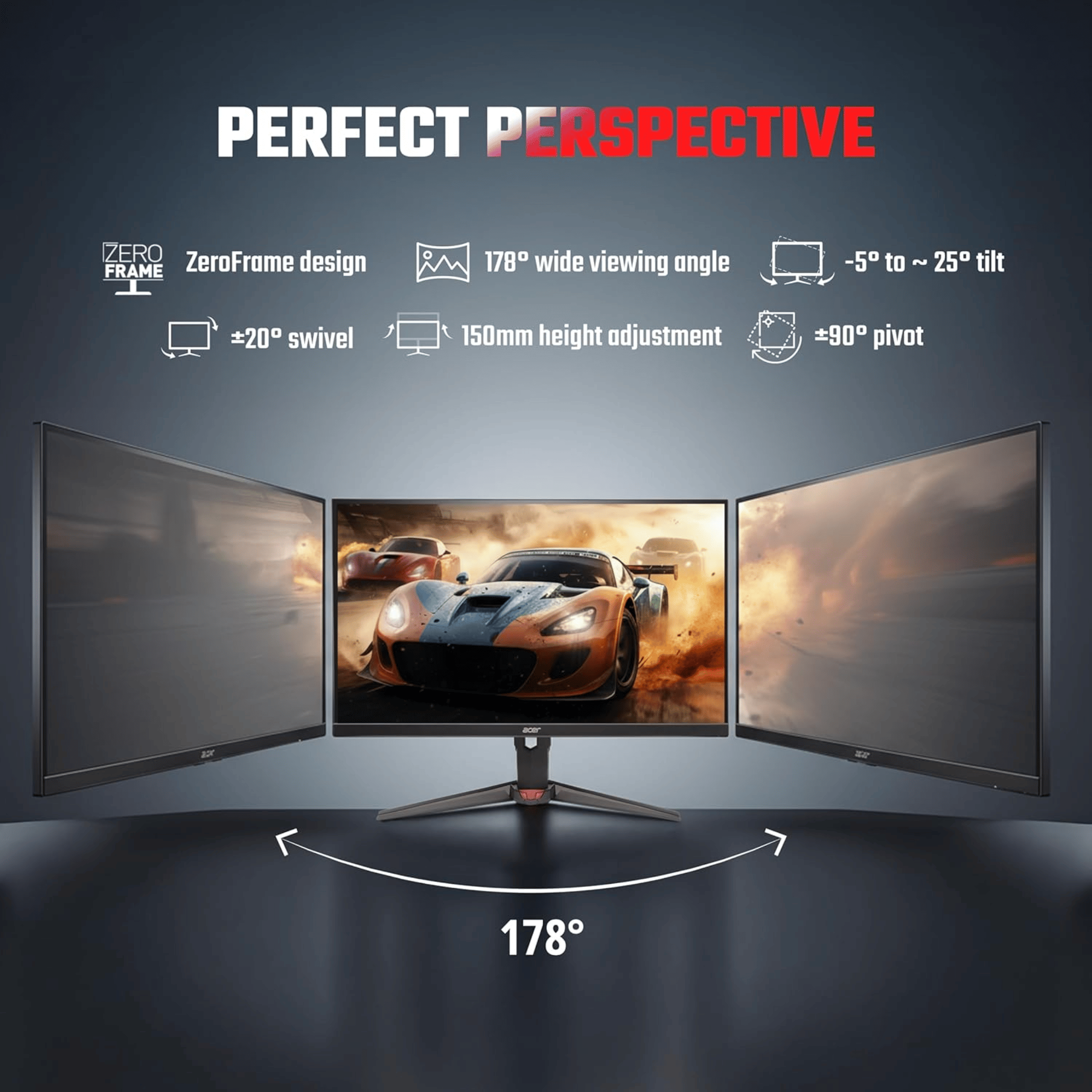 Acer XV272U V3 27 Inch 180 Hz WQHD IPS Monitor  - Unboxed_Black_Category_114964