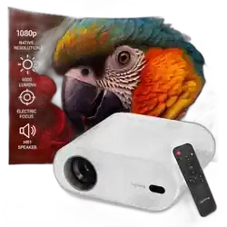 Lifelong TruePixel 6000 lm 1080p Native Full HD with 4K Portable Android Projector - Unboxed_White_Front_88942