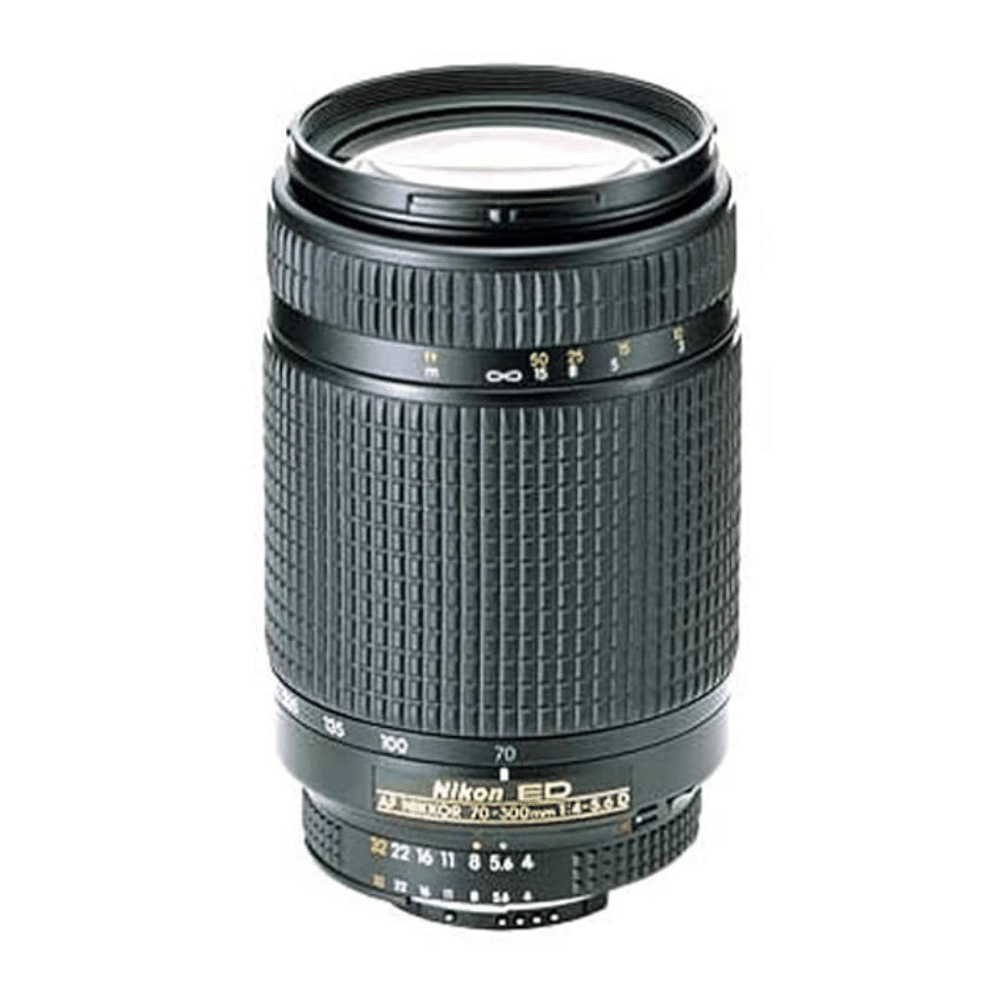 Nikon AF 70-300mm f/4-5.6D Telephoto Zoom Lens - Refurbished Good - Black - Refurbished