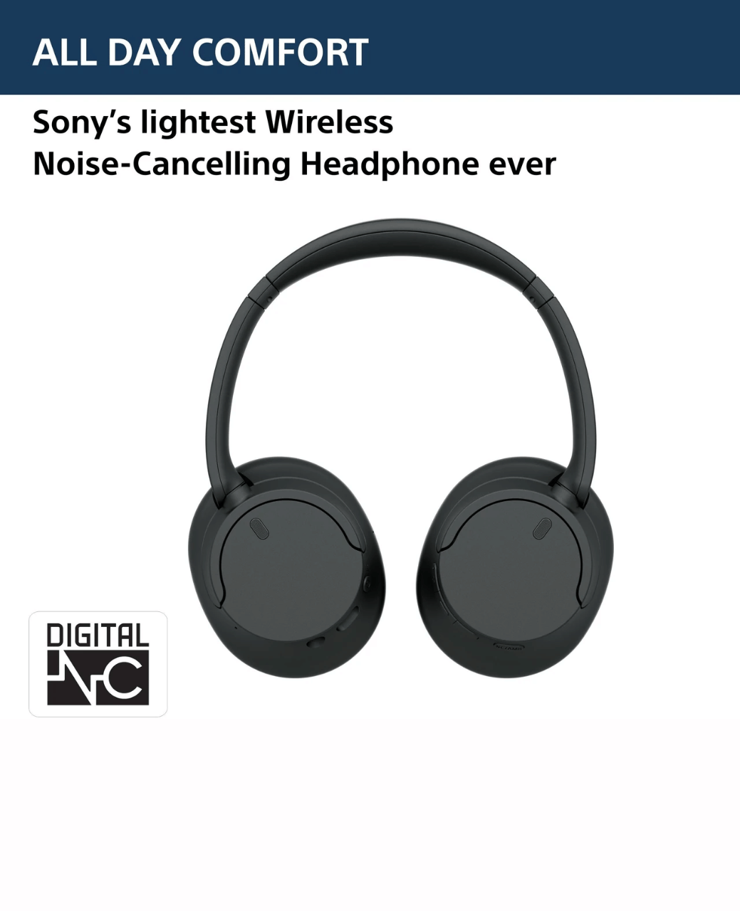 Sony WH CH720N Active Noise Cancellation Wireless Bluetooth Over Ear Headphones - Unboxed_Black_Refurbished Phone_114747
