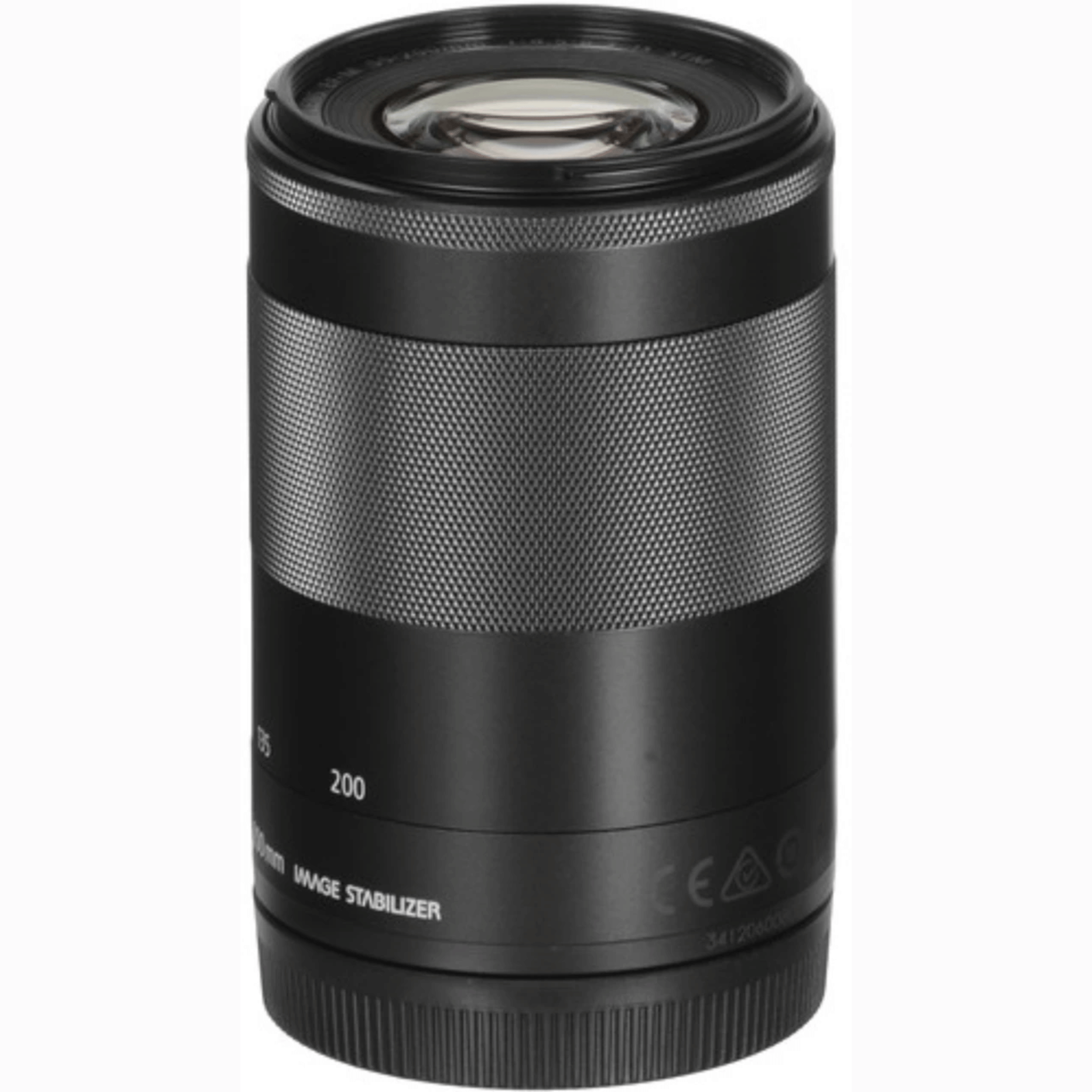 Canon EF–M 55–200mm f/4.5–6.3 IS STM Lens - Refurbished Good - Black - Refurbished_Black_Left Side_123487