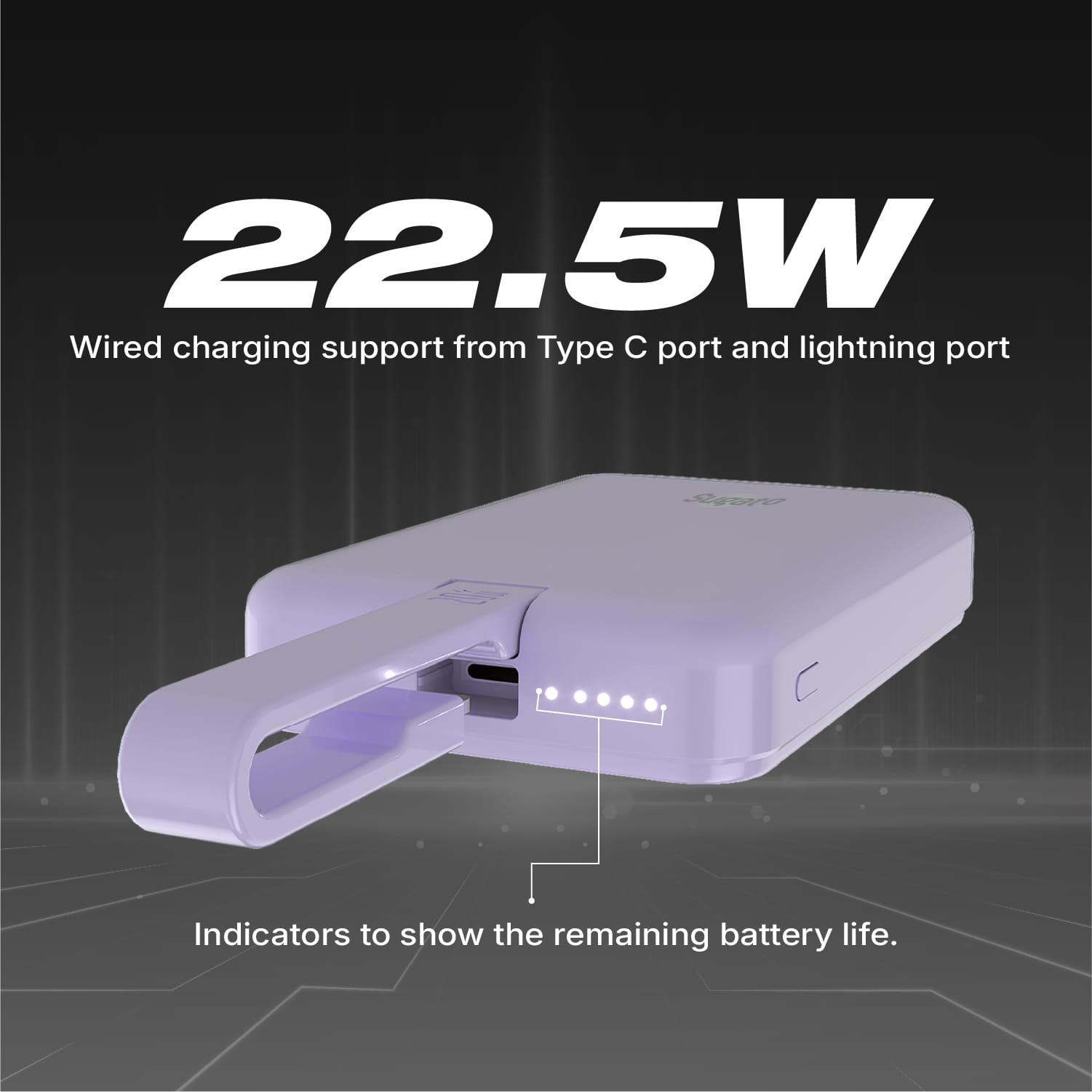 Sugato Hypercharger 10000 mAh - Powerbank - Blue_Maueve_Right Side_127146