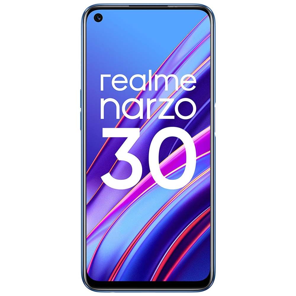 Realme Narzo 30 - Refurbished_Racing Blue_Front_55983