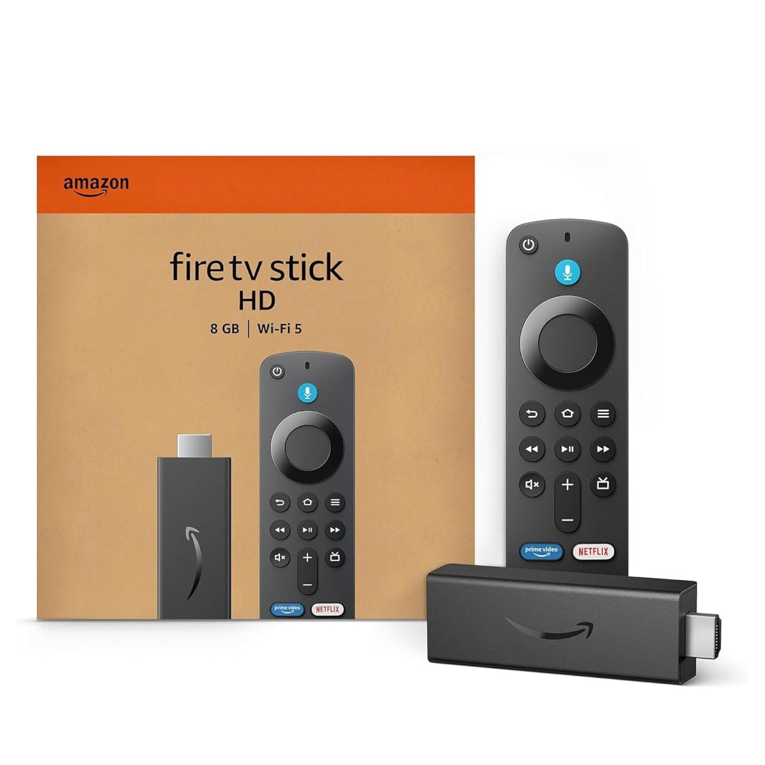 Amazon FireTV Stick HD, full HD Streaming Device with Alexa Voice Remote - Brand Warranty - 365 - Refurbished Superb - Black