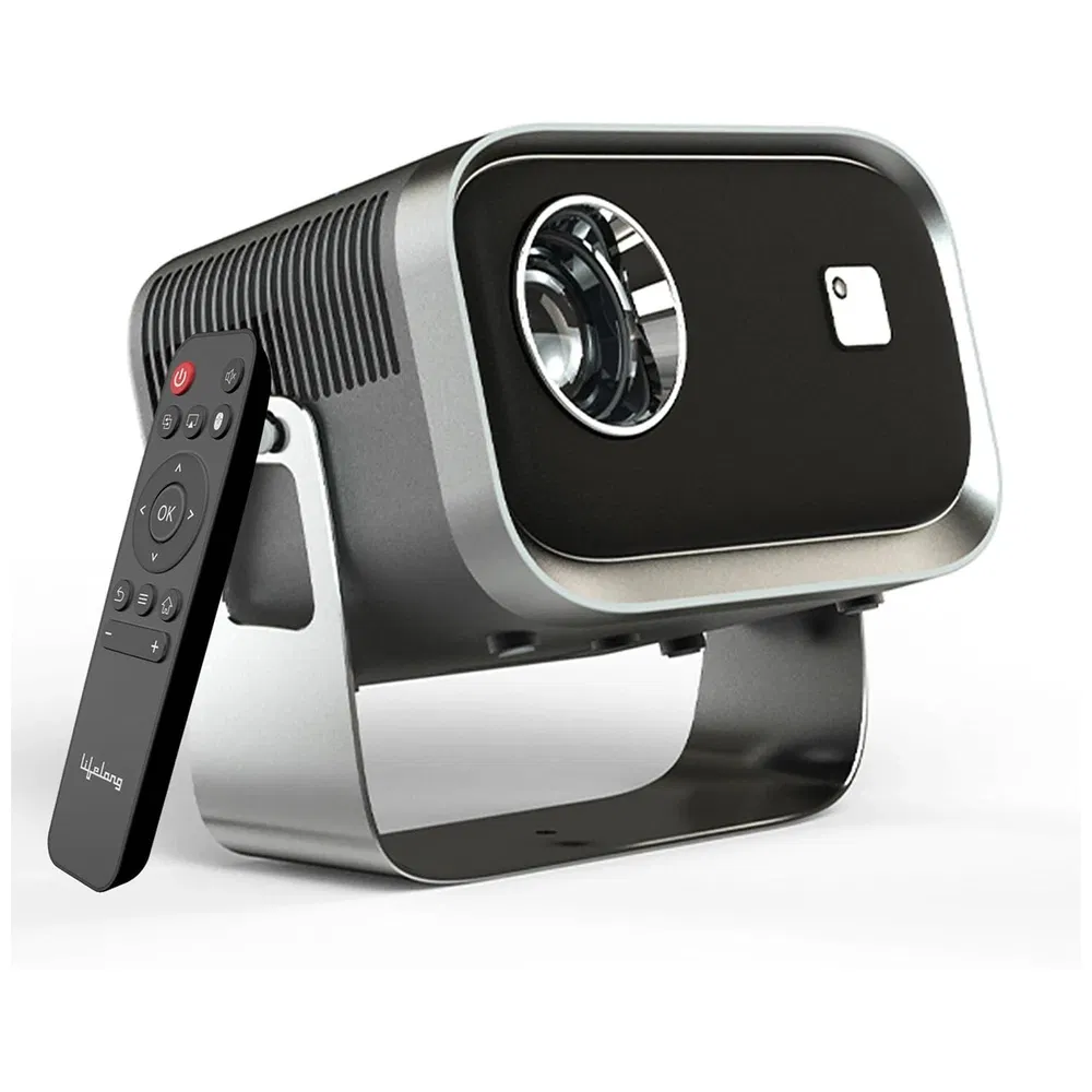 Lifelong Electronics Minipix 4500 lm 1080p HD & 4K Ultra HD Support Smart Projector  - Unboxed_Grey_Top_124868