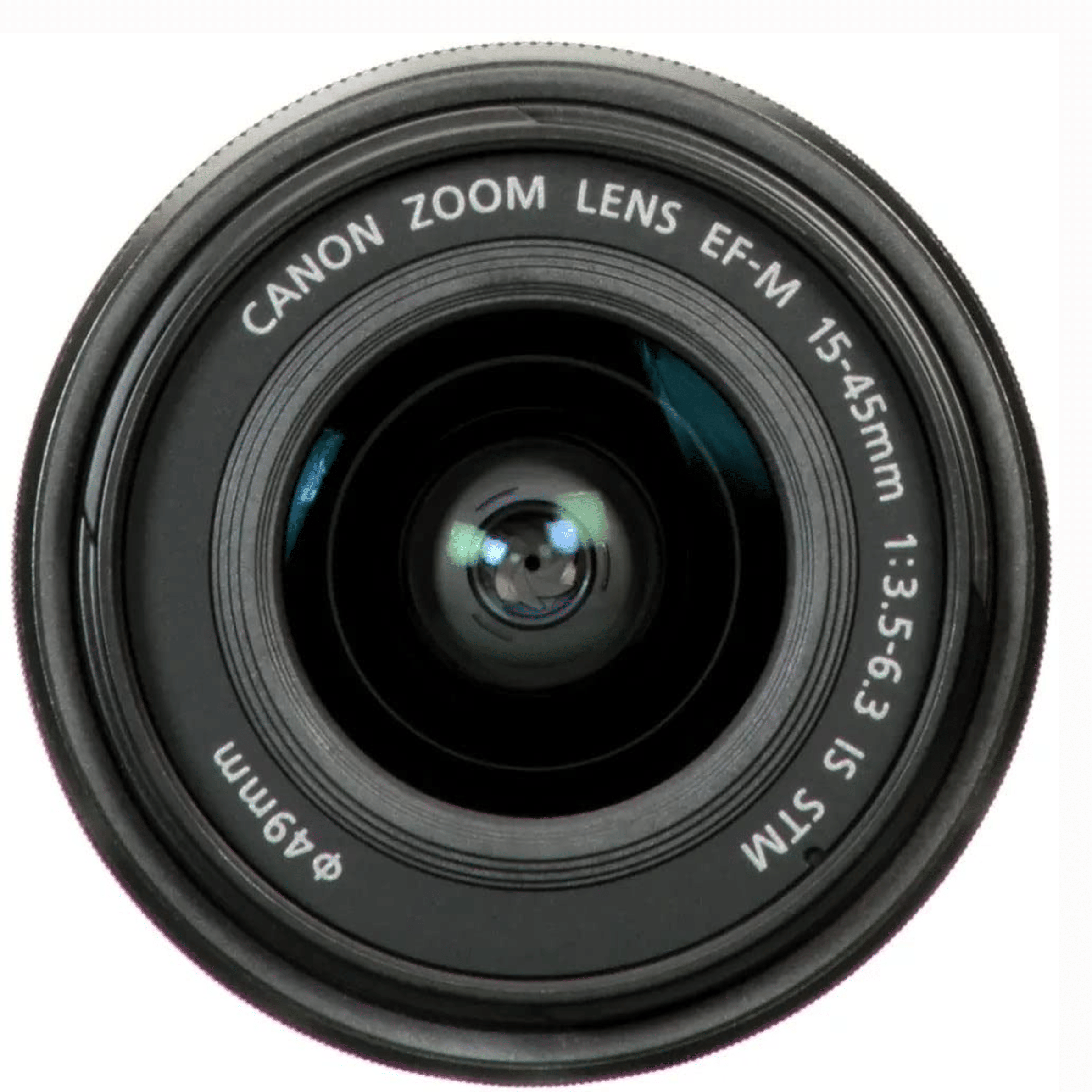 Canon EF–M 15–45mm f/3.5–6.3 IS STM Zoom Lens  - Refurbished_Black_Back_123284
