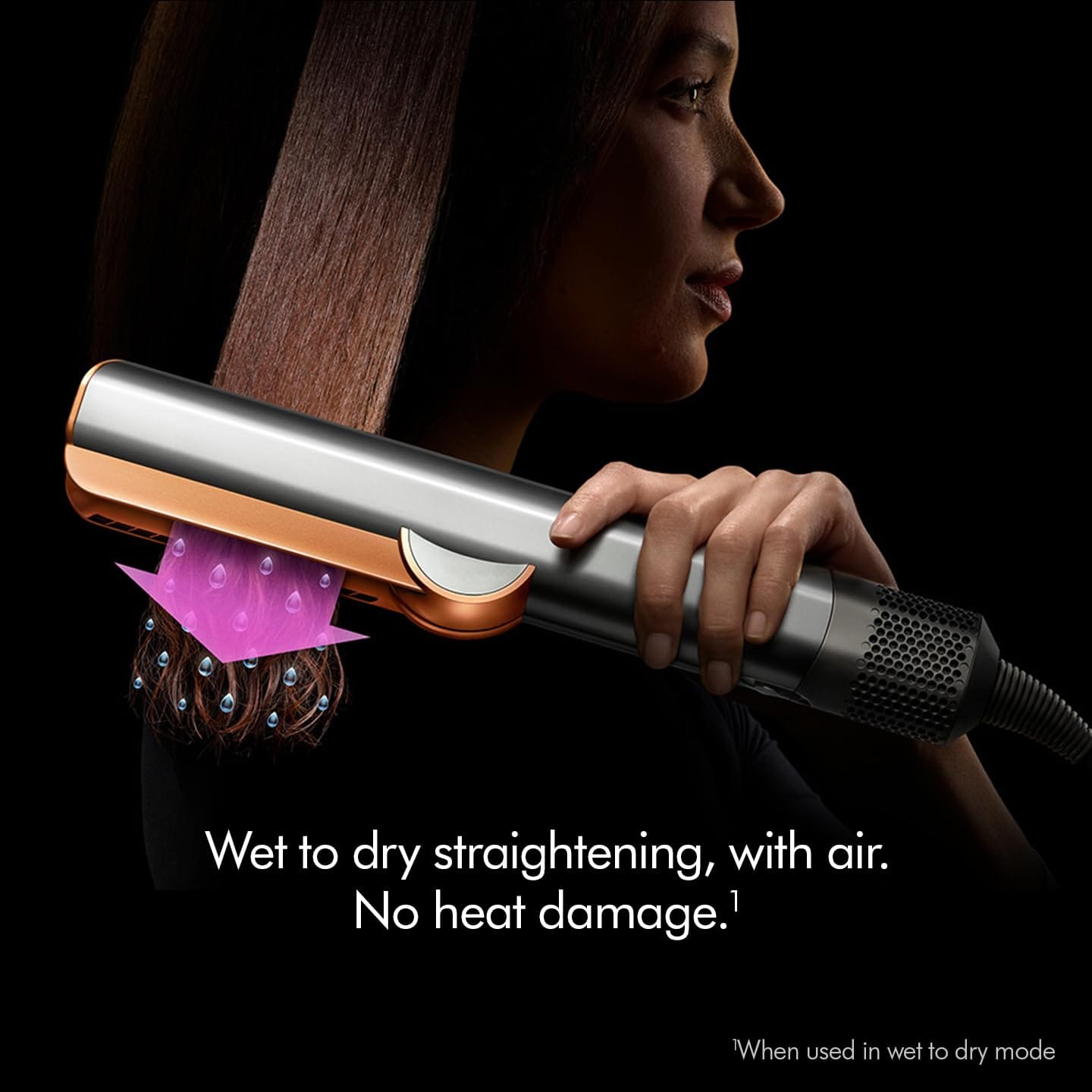 Dyson Airstrait Hair Straightener  - Unboxed_Bright Nickel/Rich Copper_Back_86775