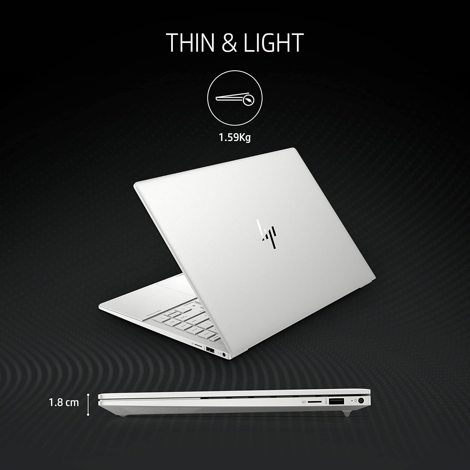 HP/Compaq Envy Series 14-eb0021TX (Intel Core i7 11th Gen 14 Inch)- Refurbished_Silver_Back_86904