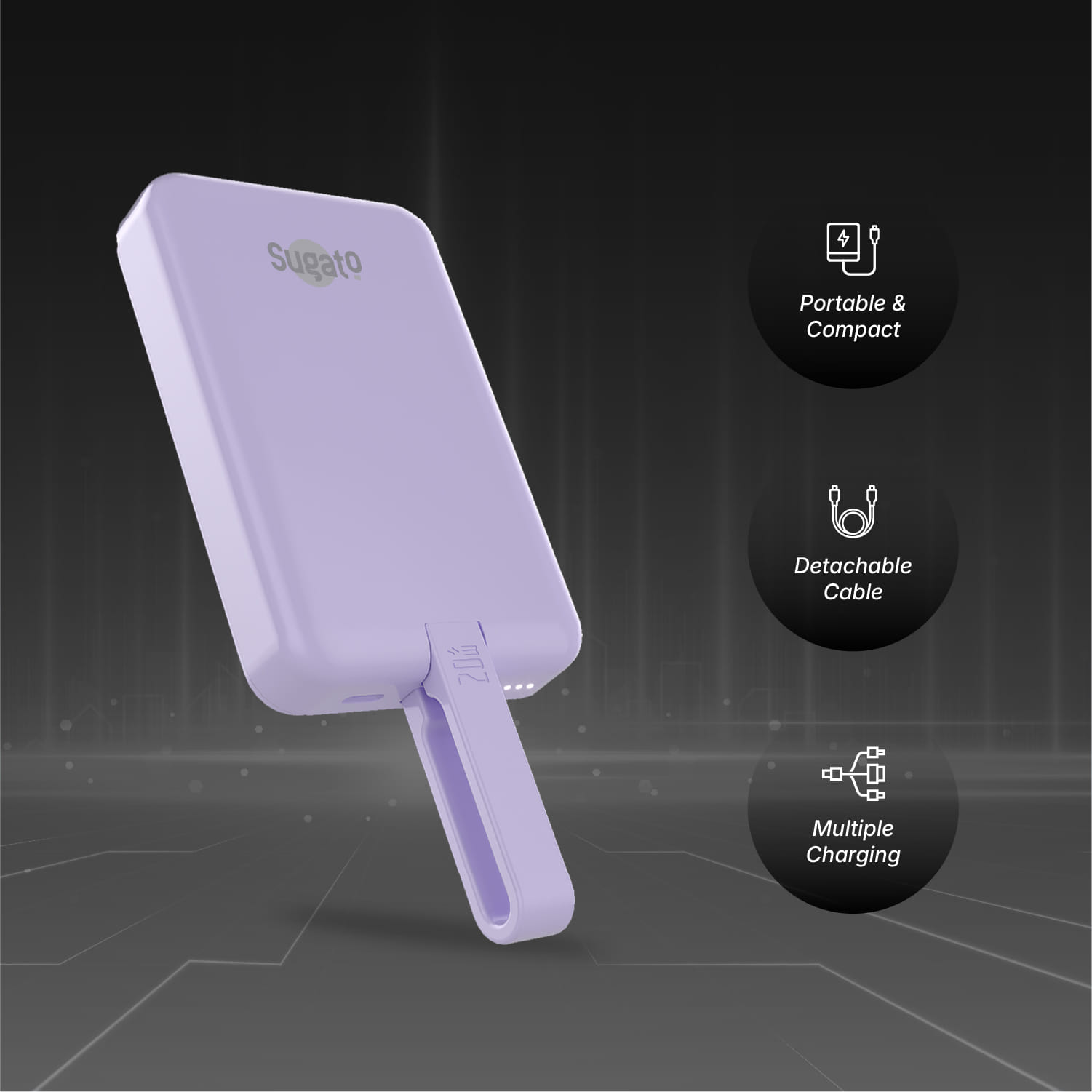 Sugato Hypercharger 10000 mAh - Powerbank - Blue_Maueve_Top_127147