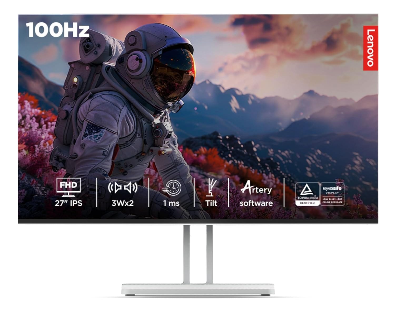 Lenovo L27i 4A 27 Inch 100 Hz Full HD IPS Monitor  - Unboxed_White_Back_87912