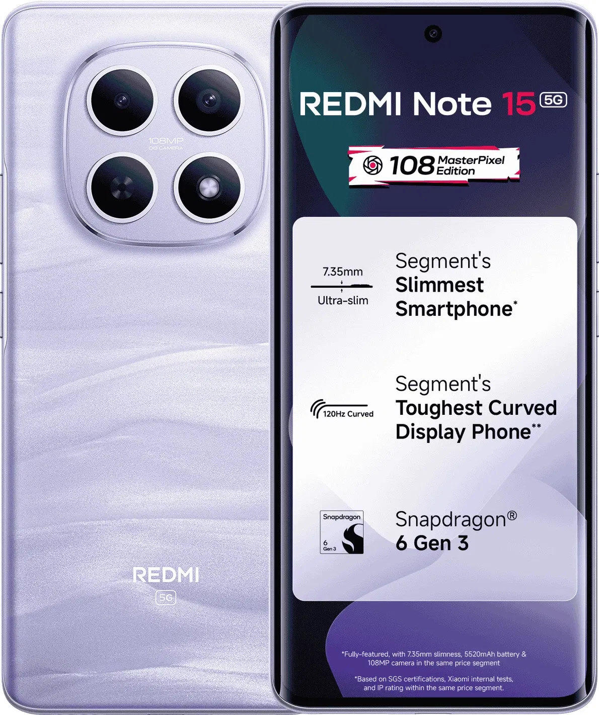 Xiaomi Redmi Note 15 5G - Refurbished_Mist Purple_Top_89166