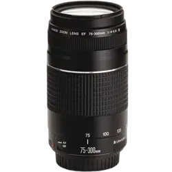 Canon EF 75-300mm f/4-5.6 III USM Telephoto Zoom Lens - Refurbished Fair - Black - Refurbished_Black_Front_123494