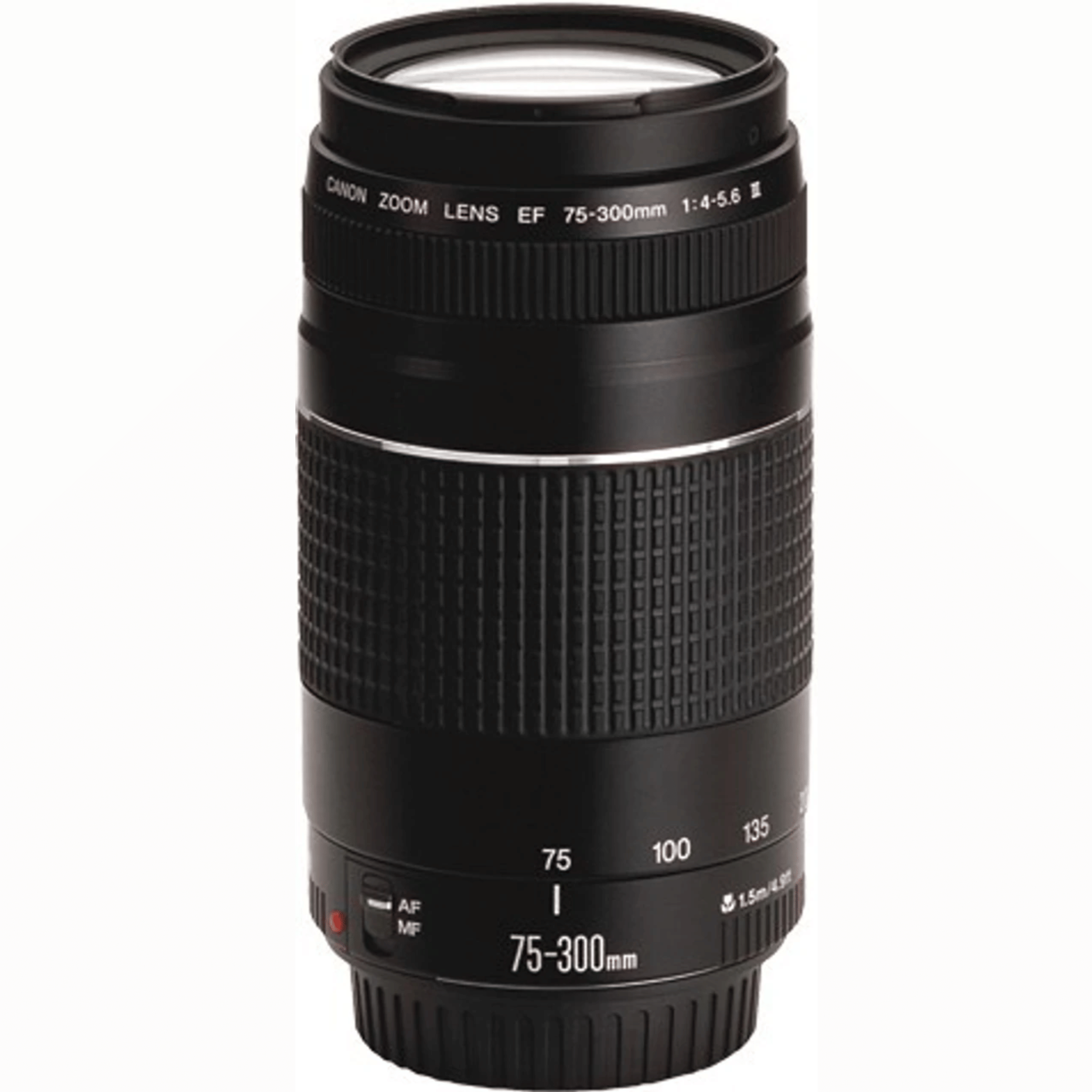 Canon EF 75-300mm f/4-5.6 III USM Telephoto Zoom Lens - Refurbished Fair - Black - Refurbished_Black_Front_123494