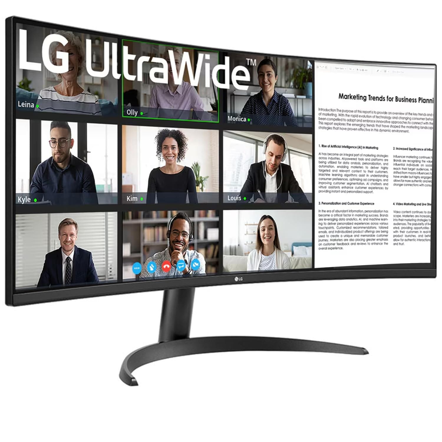 LG 34WR50QC 34 Inch 100 Hz Curved Ultra Wide WQHD Monitor  - Unboxed_Black_Top_89669
