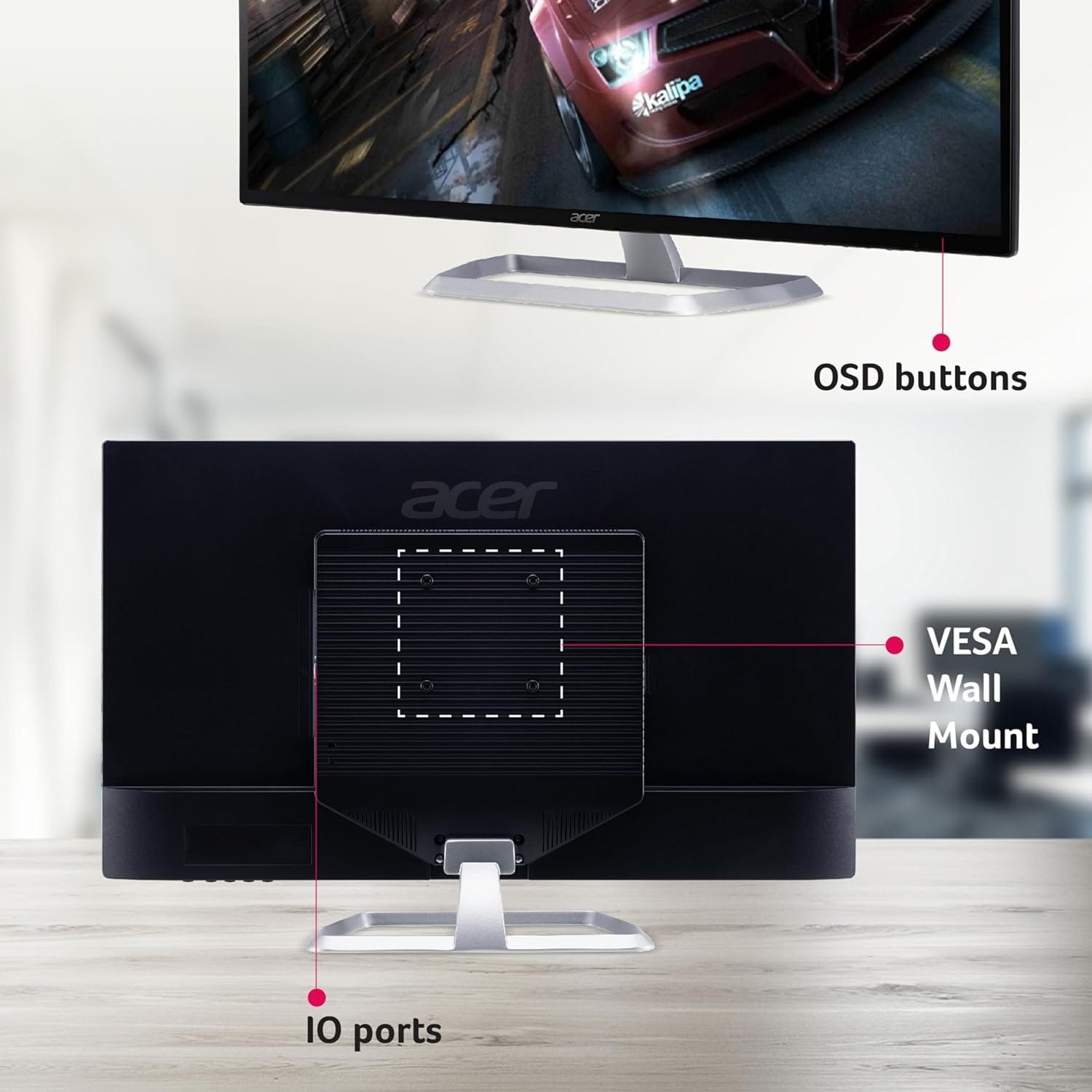 Acer EB321HQ 31.5 Inch IPS 60 Hz FHD LCD Monitor  - Unboxed_Black_Back_88230