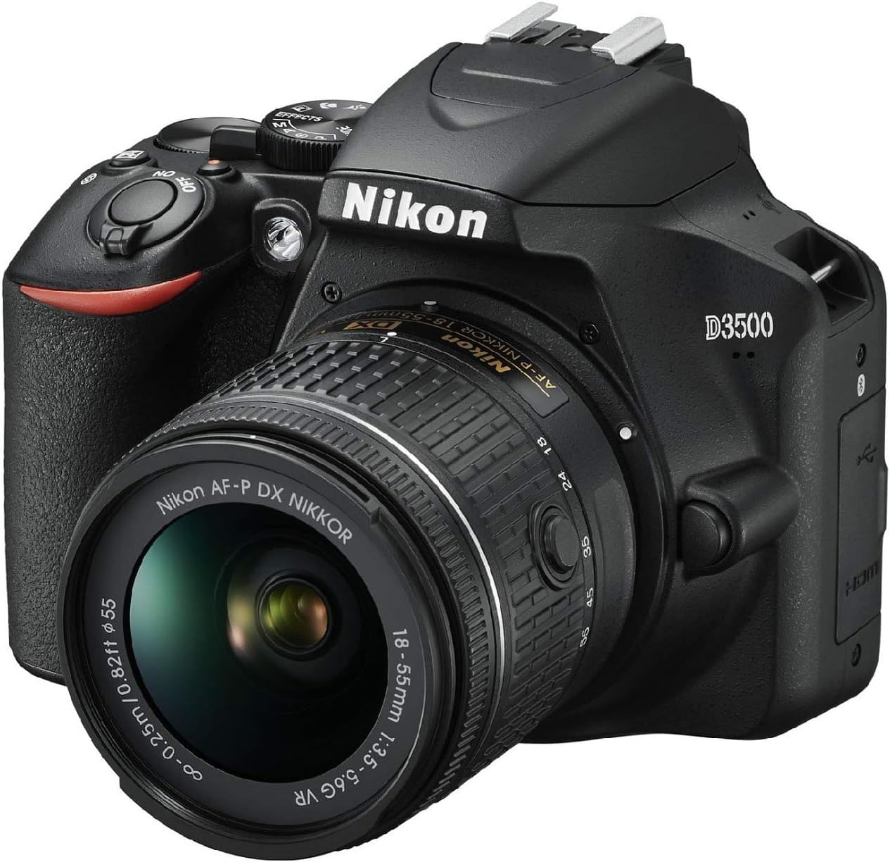 Nikon D3500 24.2MP DSLR - Refurbished_Black_Left Side_58403