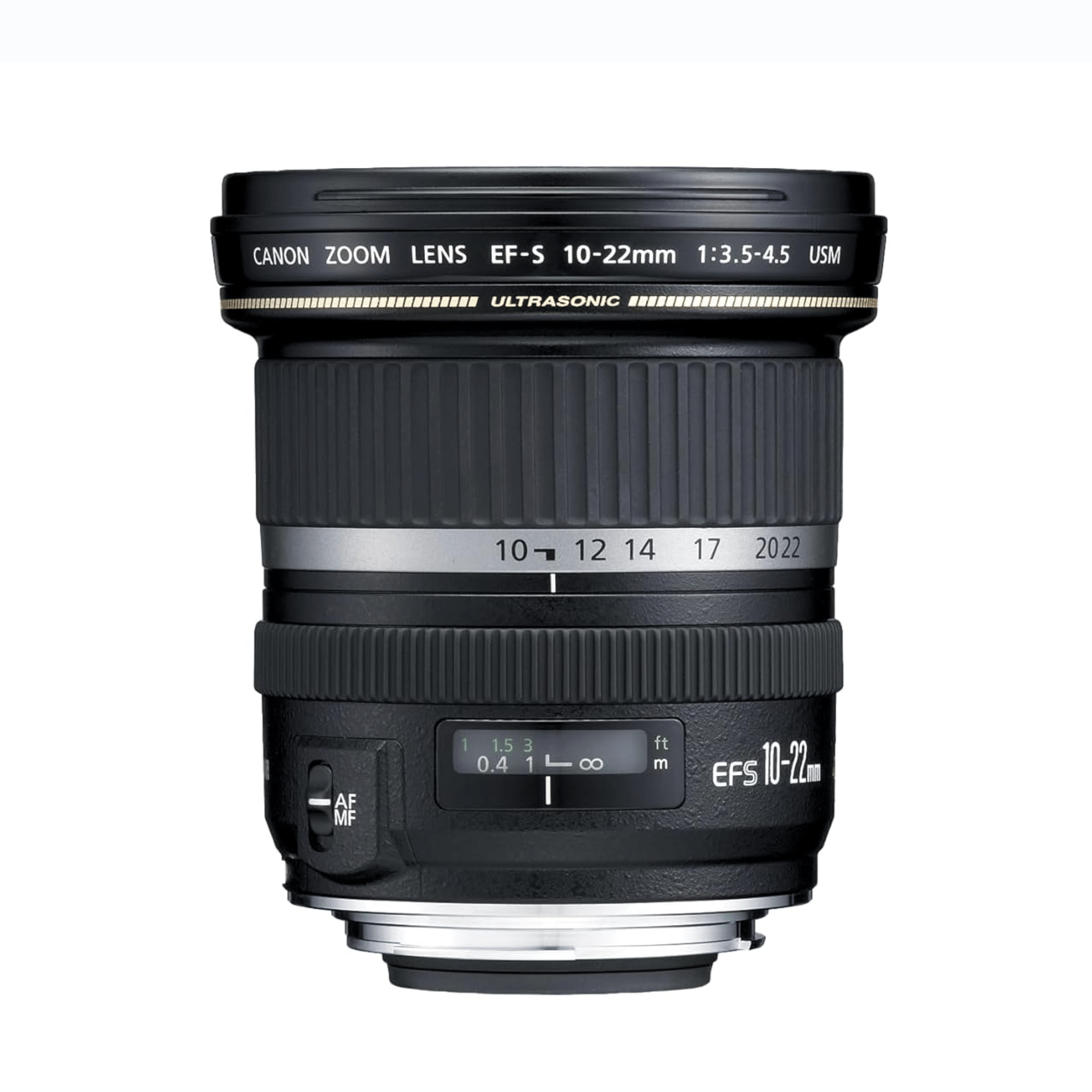 Canon EF–S 10–22 mm f/3.5–4.5 USM Wide–angle Zoom Lens - Refurbished_Black_Top_123285