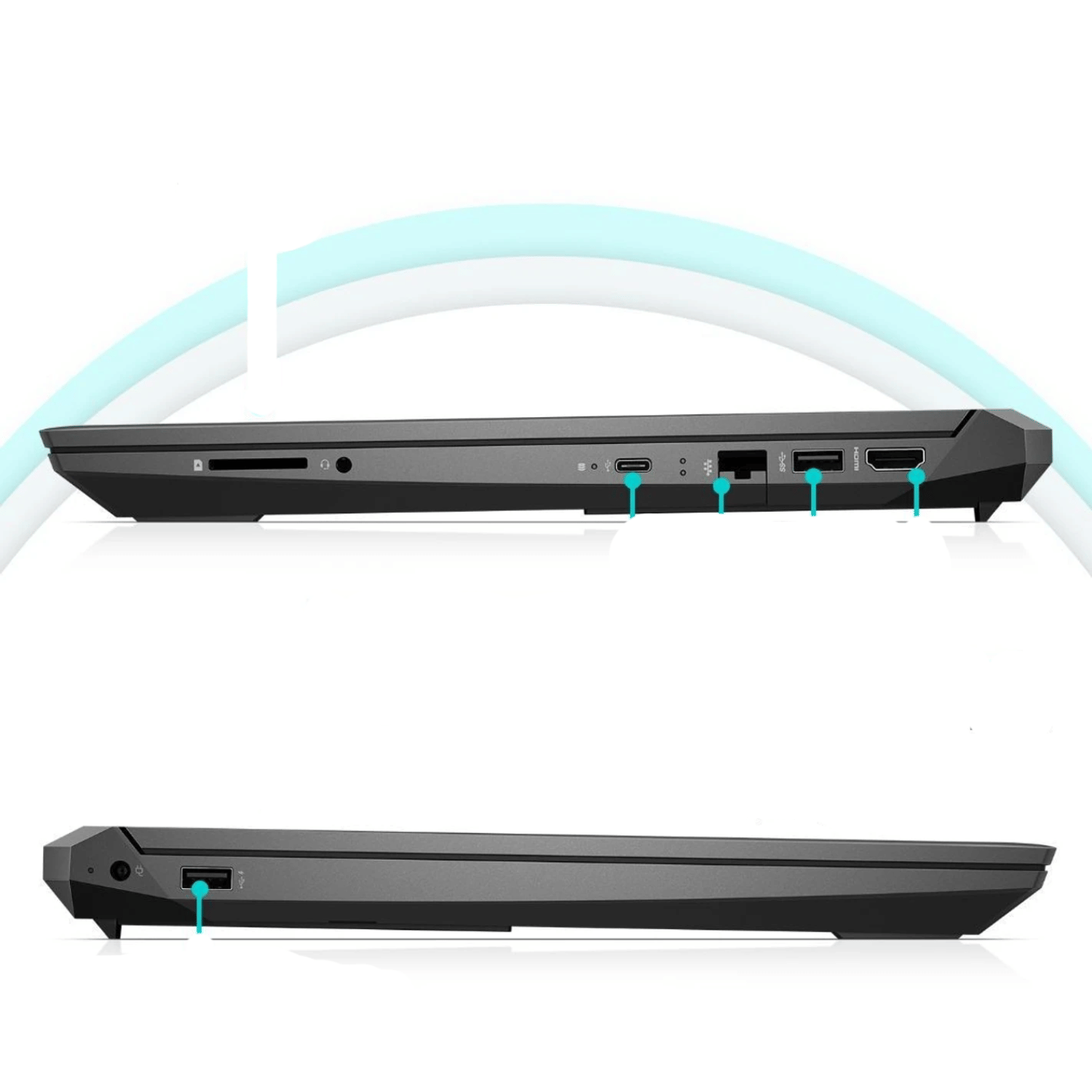 HP/Compaq Pavilion Gaming Series 15 EC1025AX (AMD Ryzen5 4000H Series 15.6 Inch)- Refurbished_Black_Left Side_89117