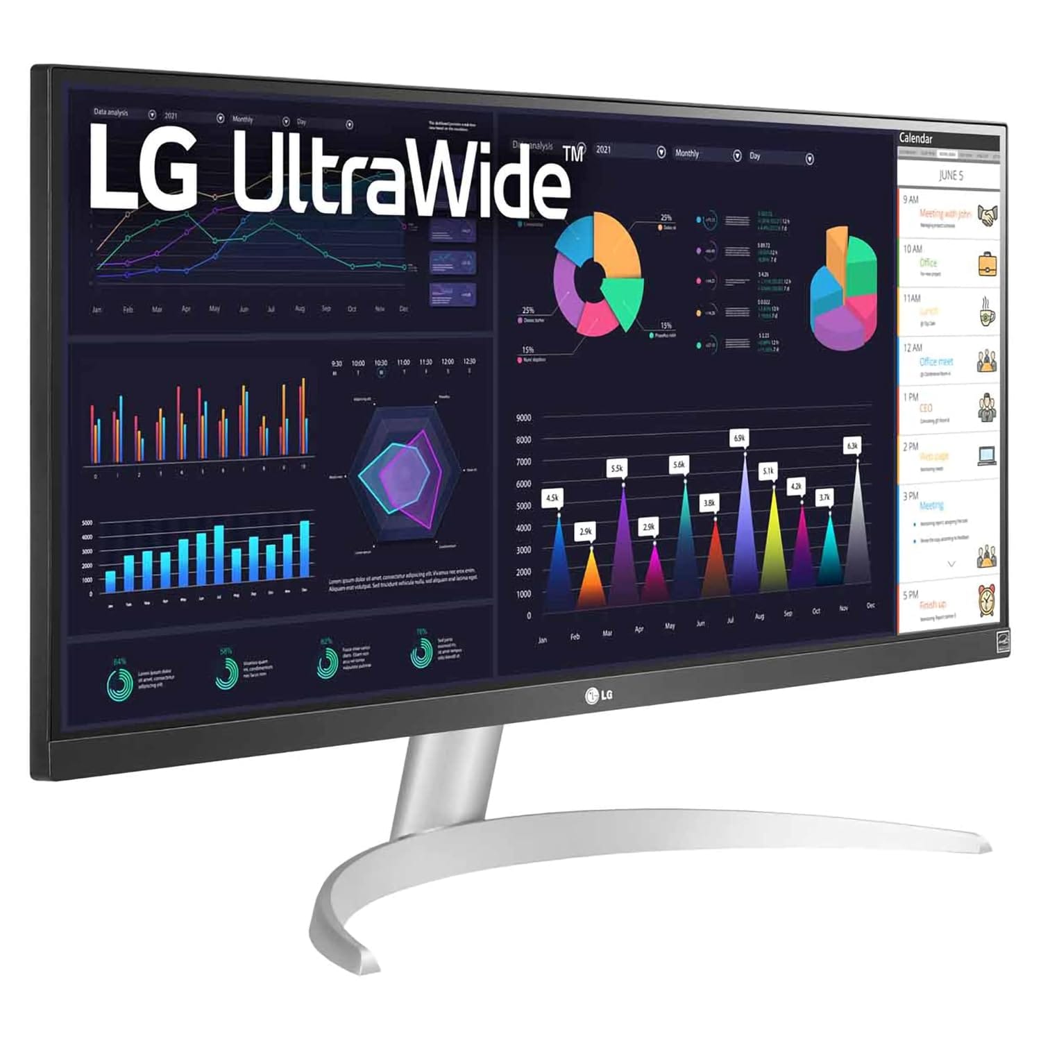 LG Ultrawide 29wq600 29 Inch 100 Hz Full HD IPS Monitor  - Unboxed_White_Bottom_87351