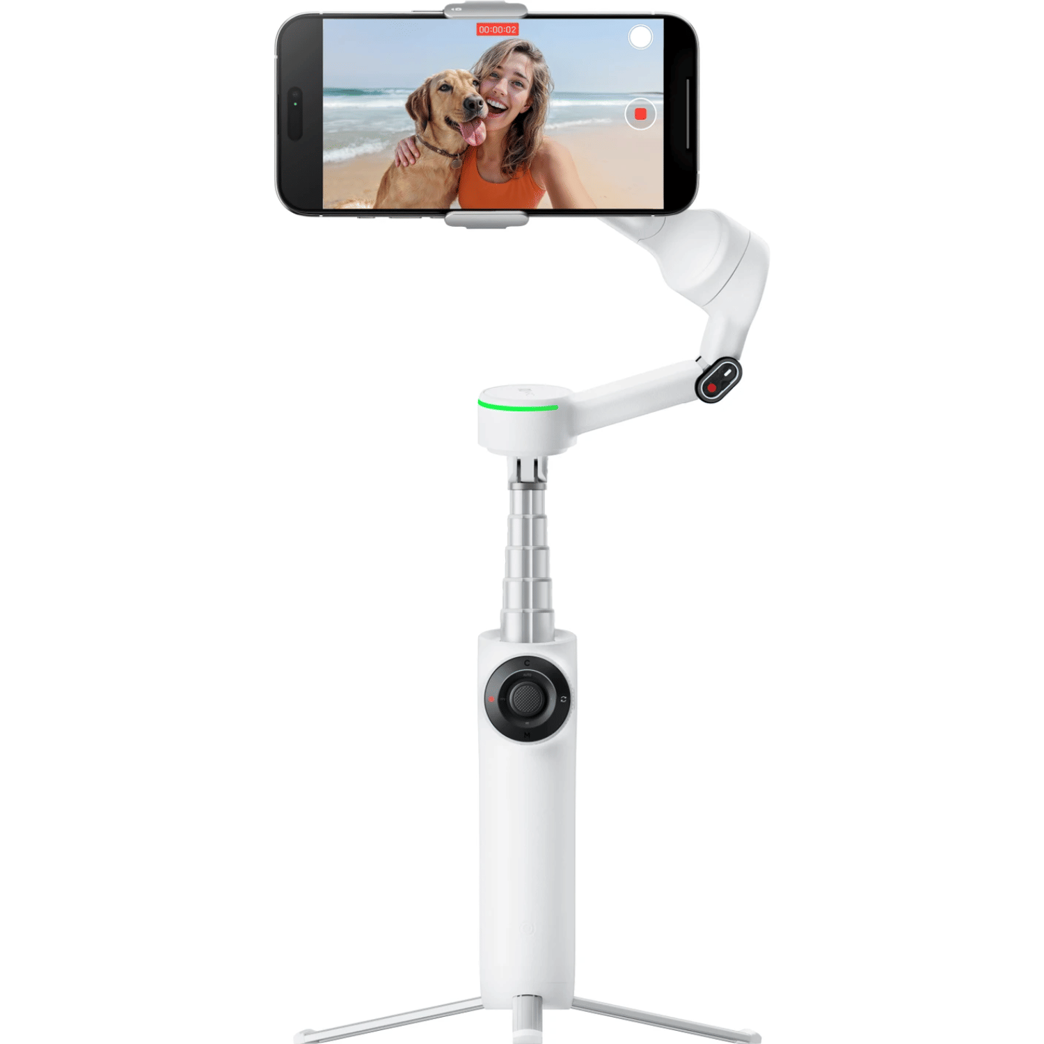 Insta360 Flow 2 Pro Standard AI Tracking Mobile Gimbal - Unboxed_White_Front_114374
